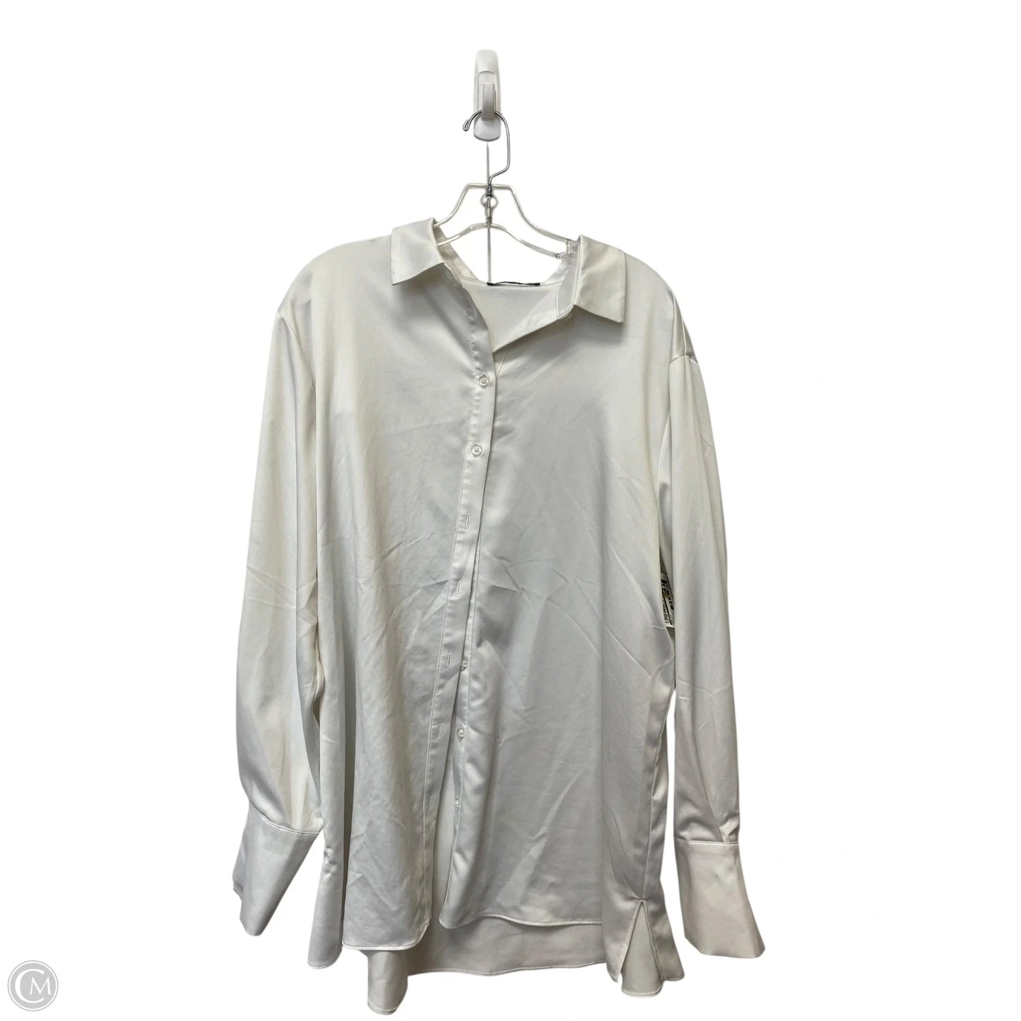 Top Long Sleeve By Tahari In White, Size: 2x