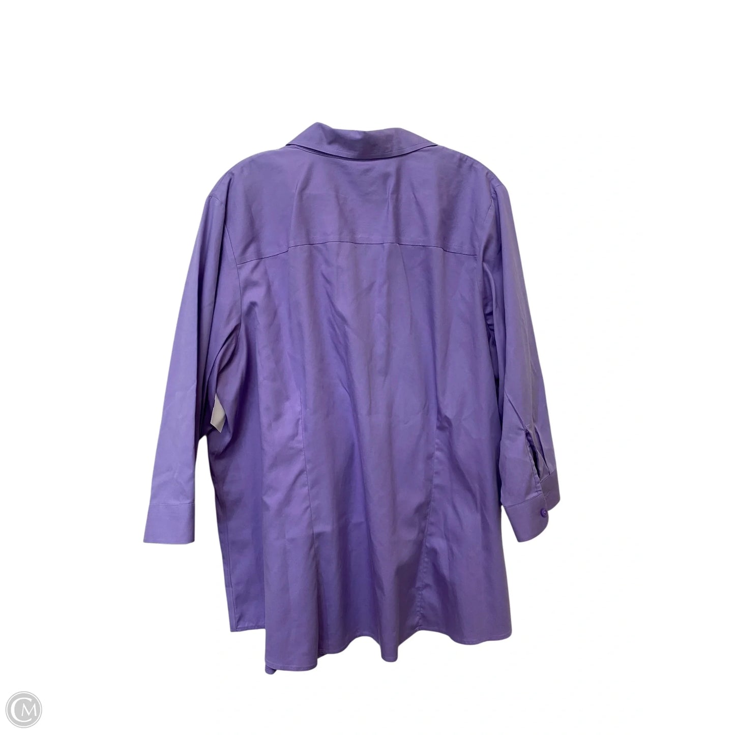 Top Long Sleeve By Coldwater Creek In Purple, Size: 2x