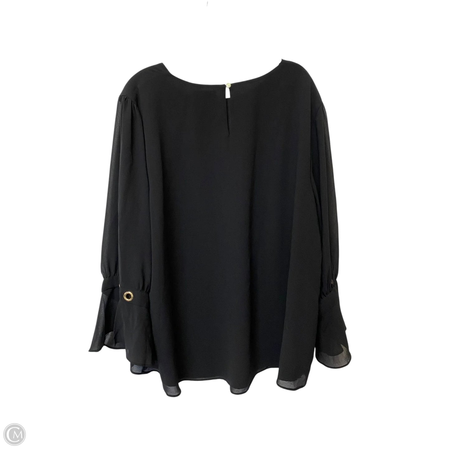 Top Long Sleeve By Calvin Klein In Black, Size: 3x