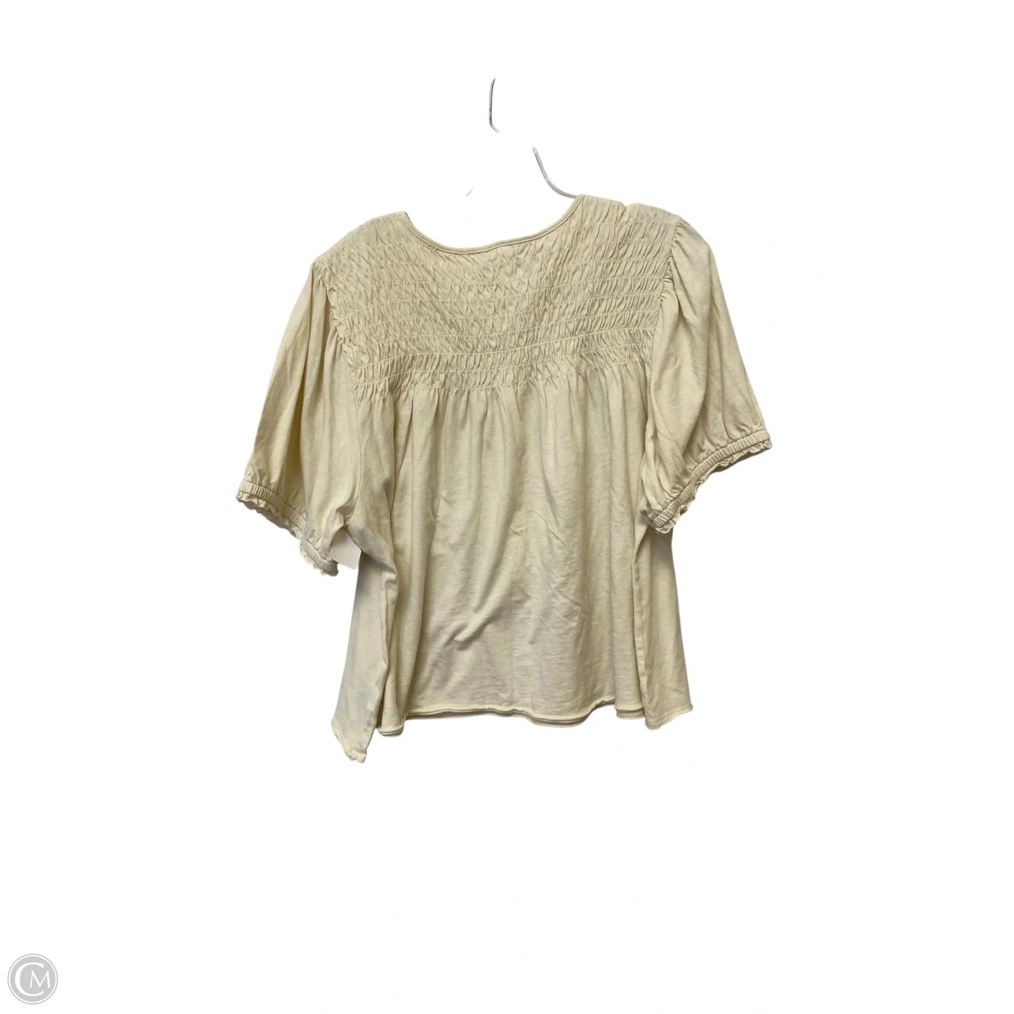 Top Short Sleeve By American Eagle In Cream, Size: 2x