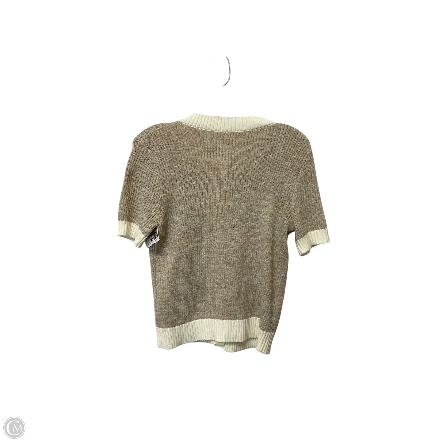 Sweater Cardigan By Clothes Mentor In Tan, Size: M