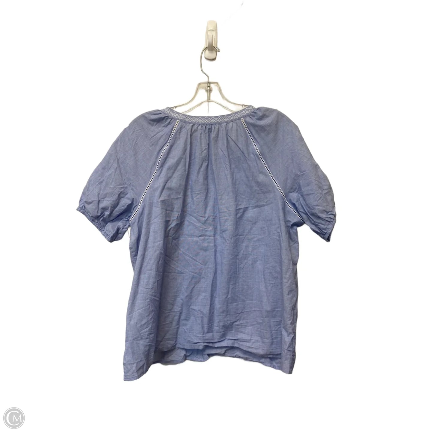 Top Short Sleeve By Talbots In Blue, Size: L