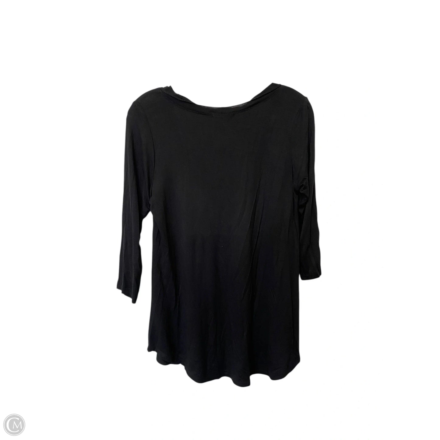 Top 3/4 Sleeve By Bordeaux In Black, Size: S