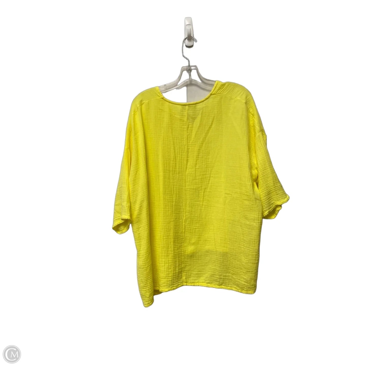 Top Short Sleeve By Bryn Walker In Yellow, Size: Xxs