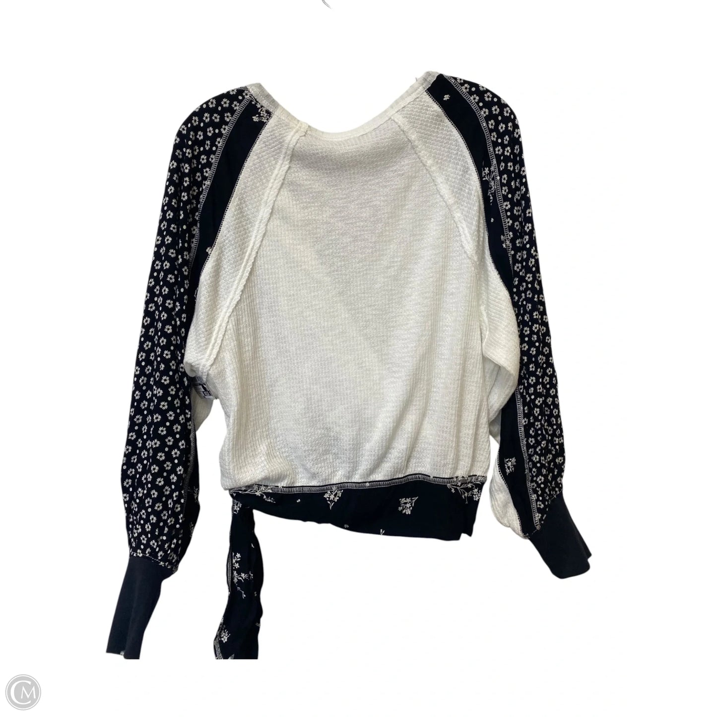 Top Long Sleeve By Free People In Black & White, Size: Xs