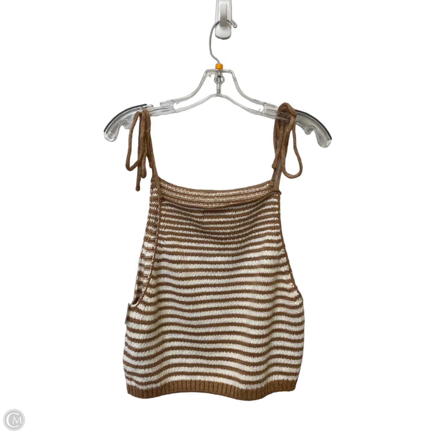 Top Sleeveless By Free People In Brown & Cream, Size: Xs