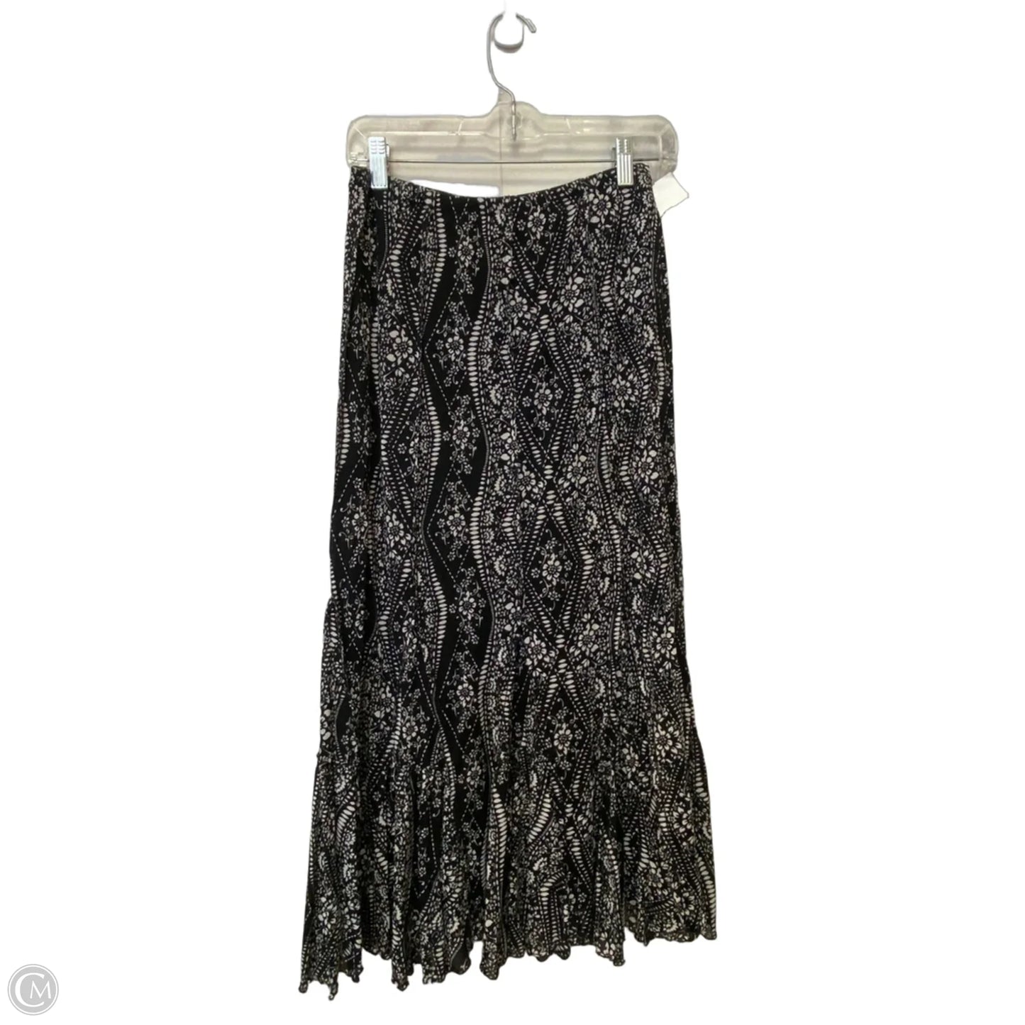 Skirt Maxi By Coldwater Creek In Black & White, Size: Xs