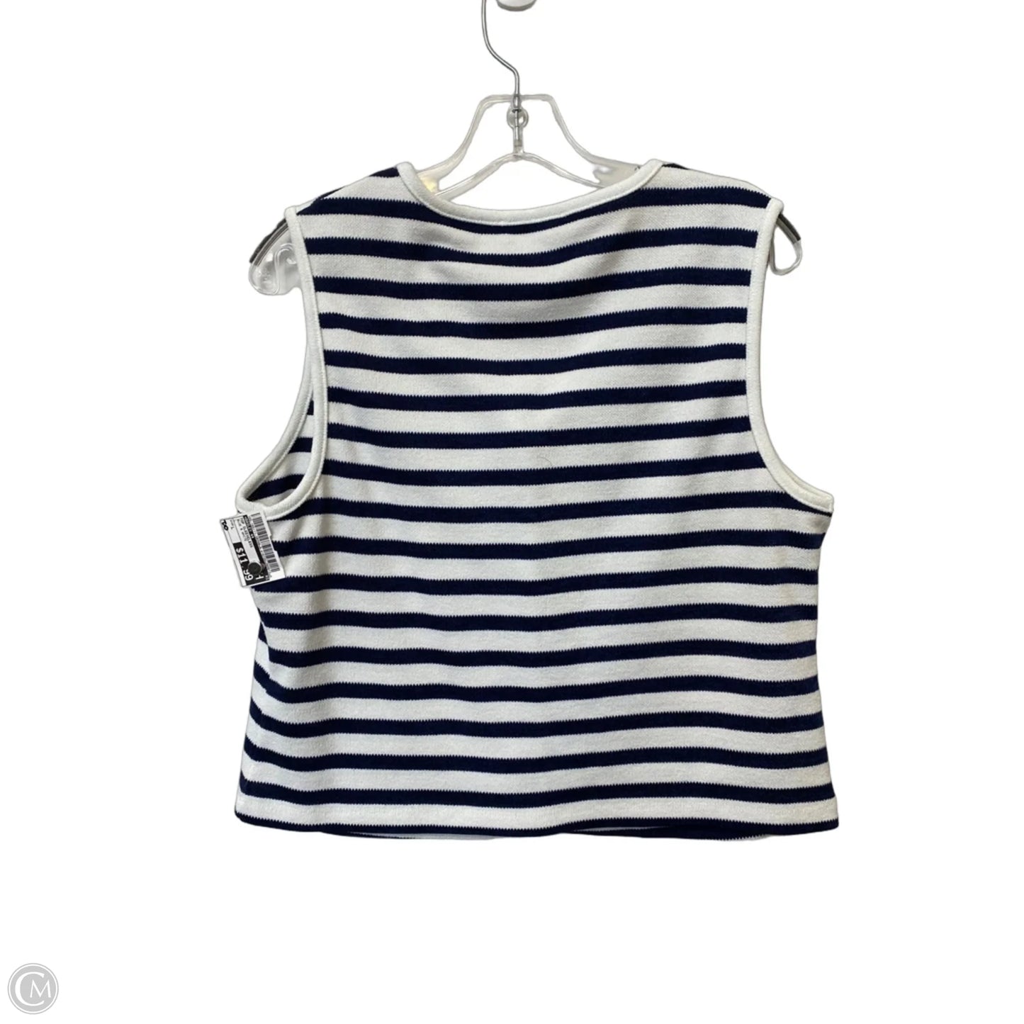 Top Sleeveless By Bailey 44 In Blue & White, Size: L