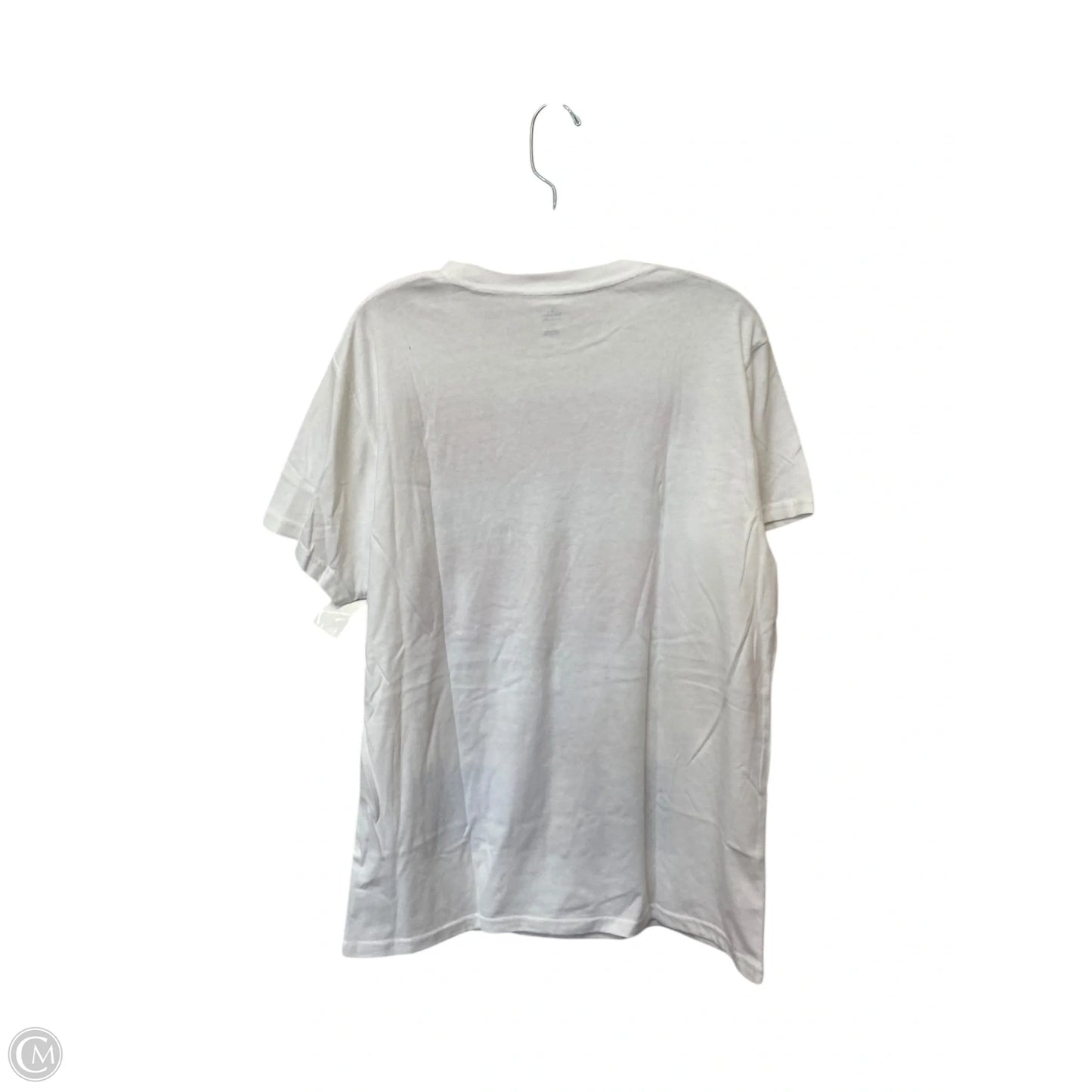 Top Short Sleeve By Clothes Mentor In White, Size: L