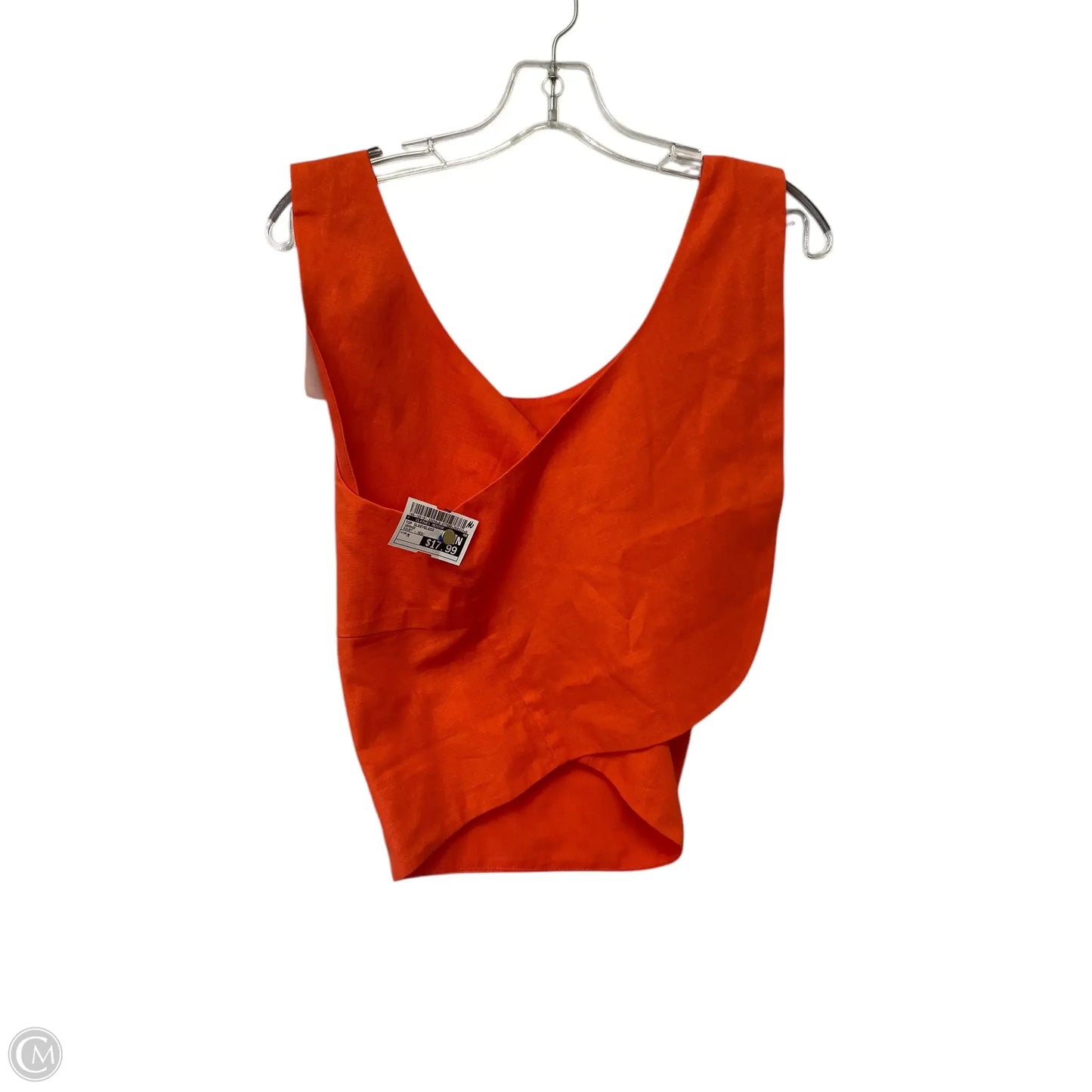 Top Sleeveless By Clothes Mentor In Orange, Size: M
