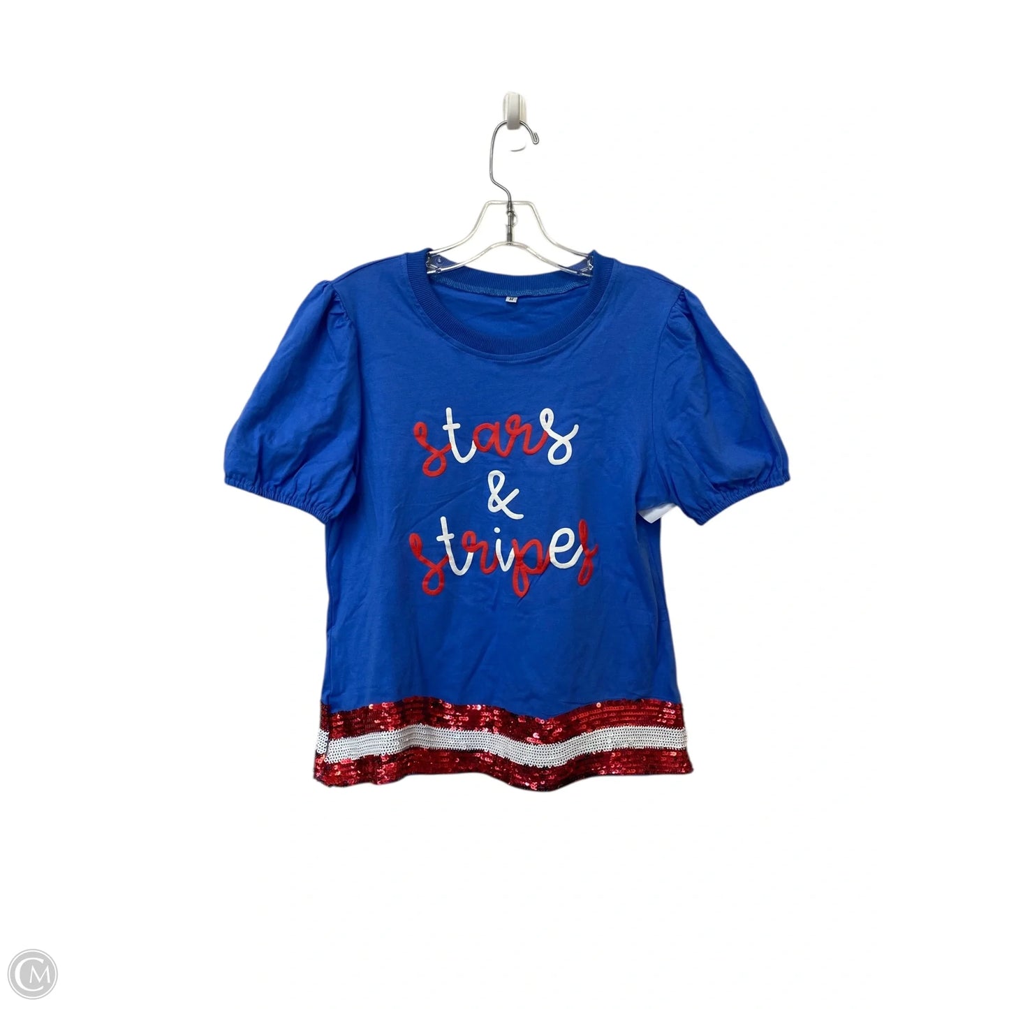 Top Short Sleeve By Clothes Mentor In Blue, Size: M