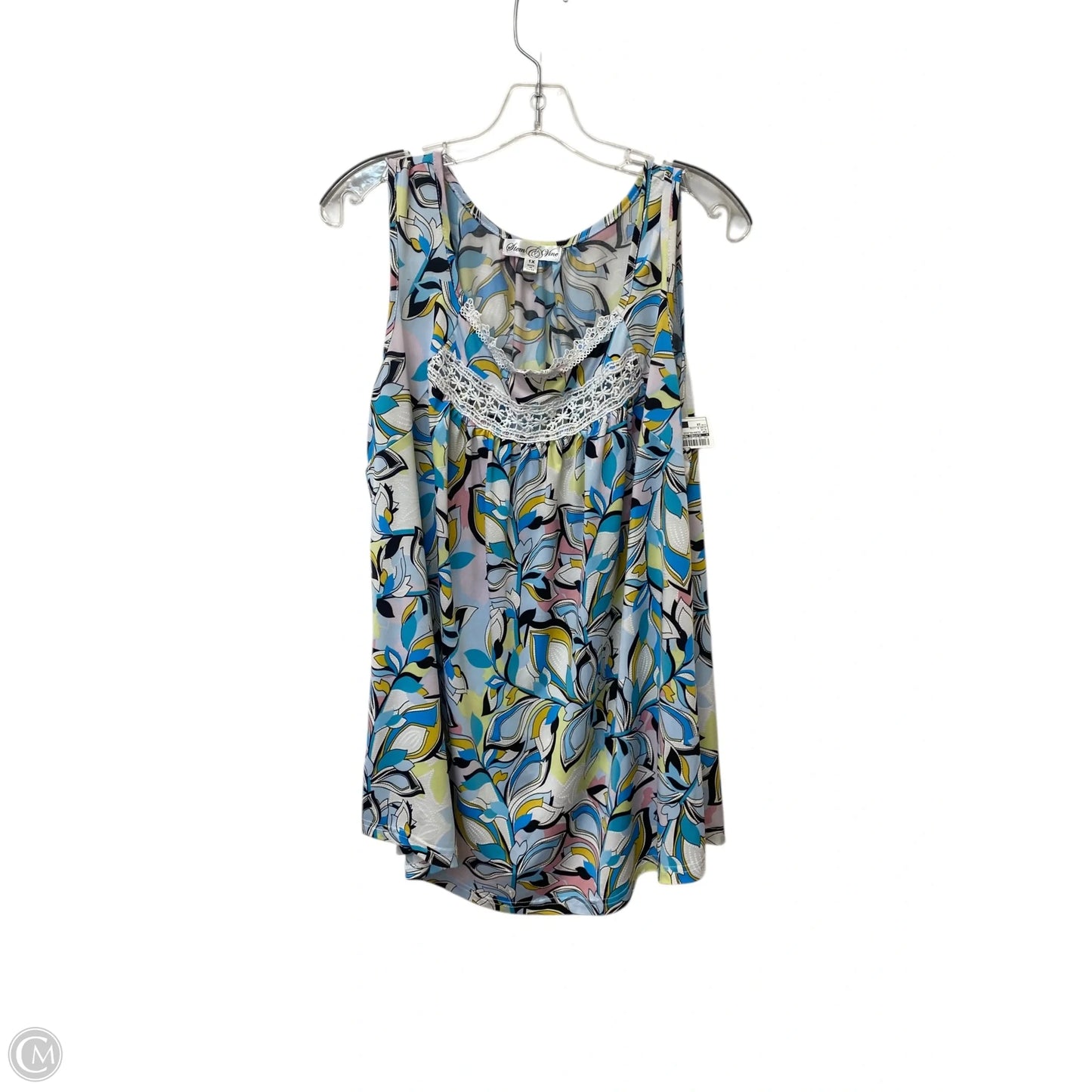 Top Sleeveless By Clothes Mentor In Blue, Size: 1x