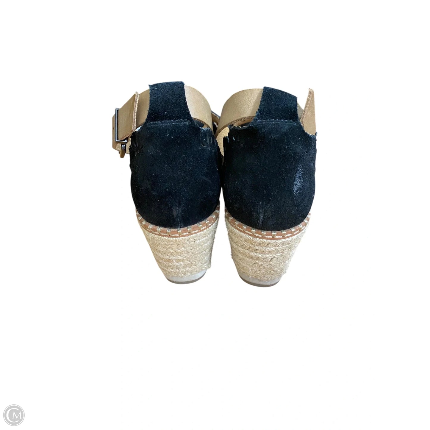 Sandals Heels Wedge By Crown Vintage In Black, Size: 8.5