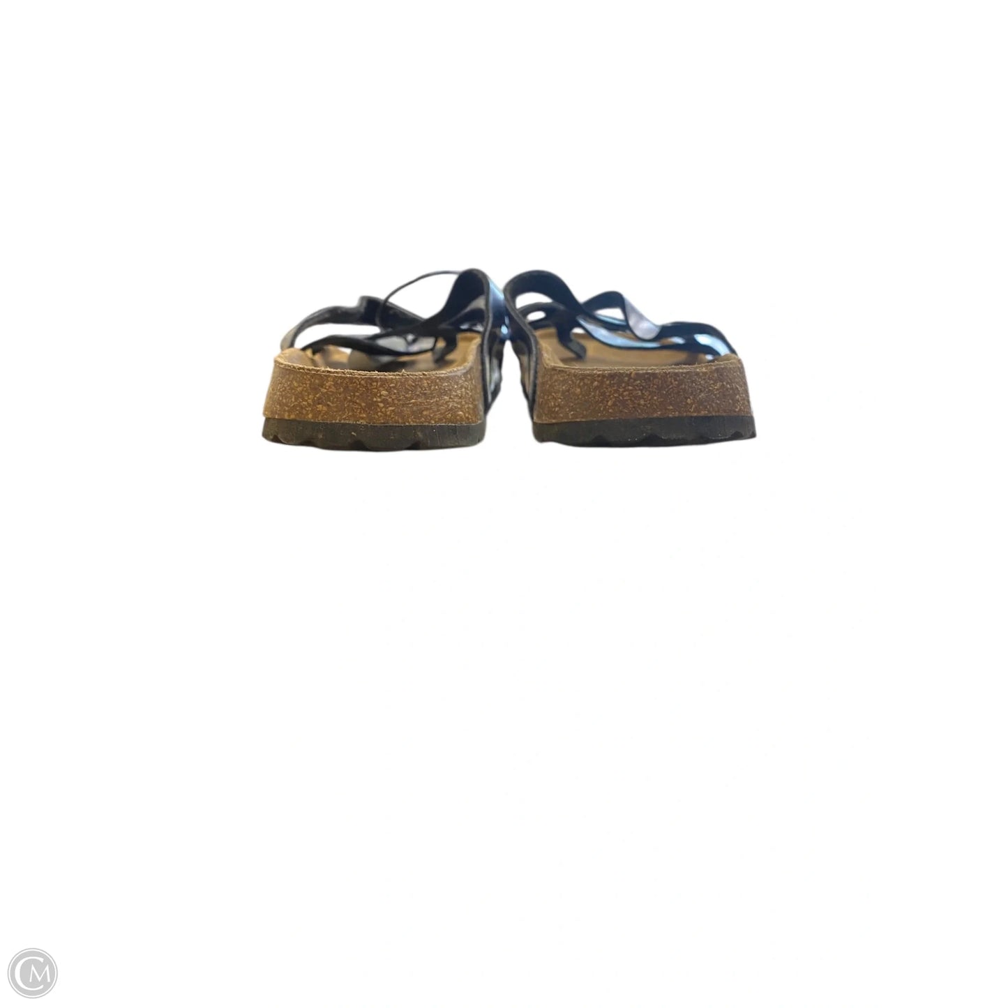 Sandals Flats By Clothes Mentor In Silver, Size: 8