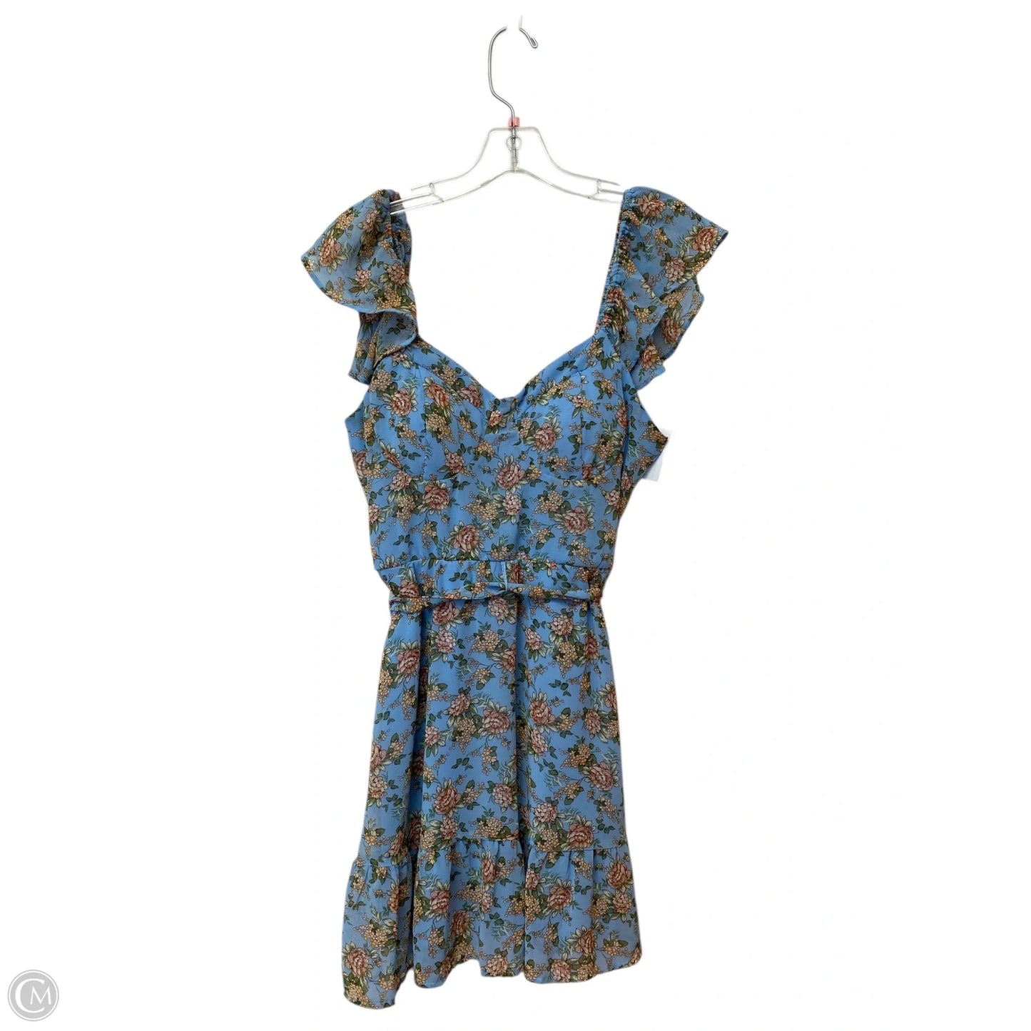 Dress Casual Short By Lily Rose In Floral Print, Size: M