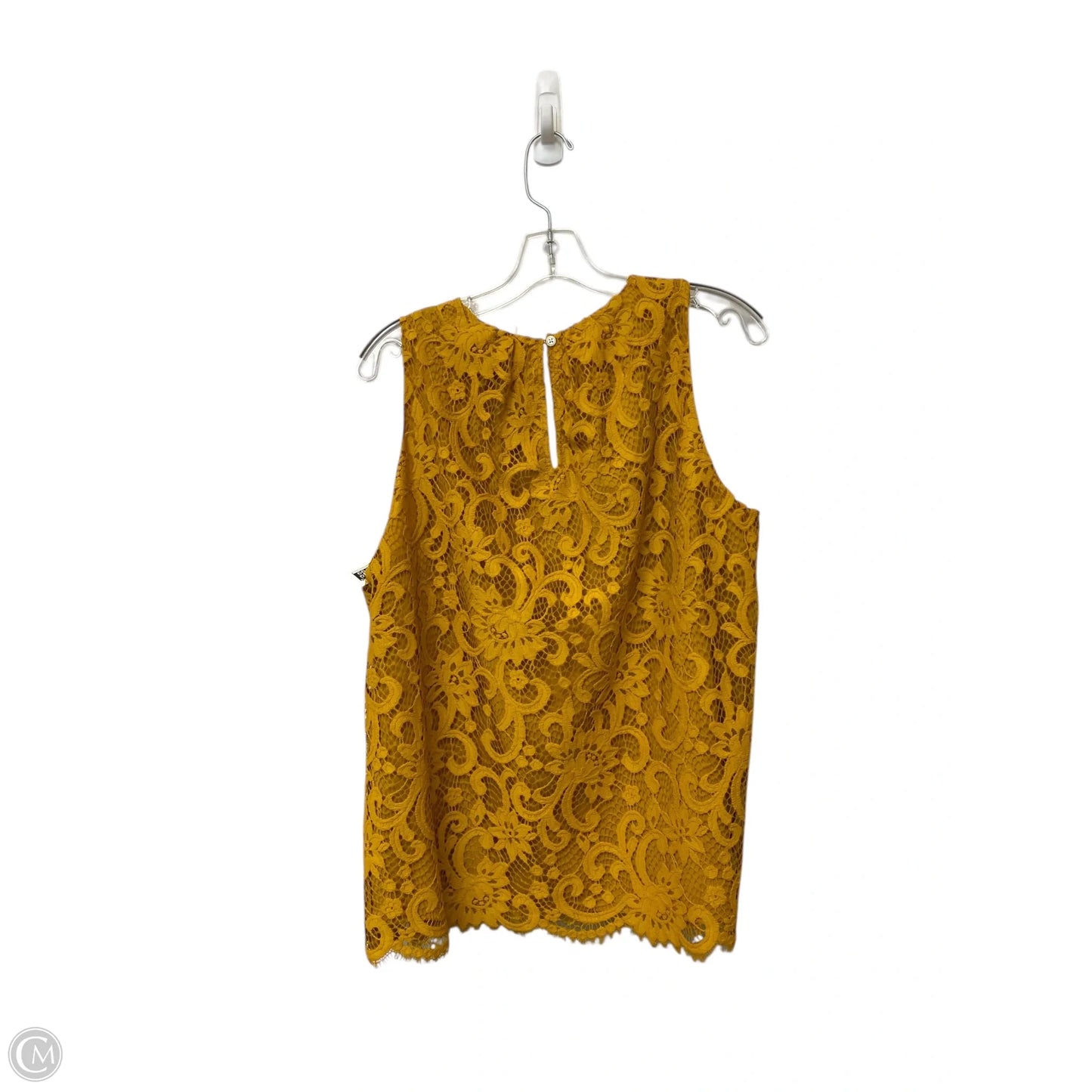 Top Sleeveless By Loft In Yellow, Size: L