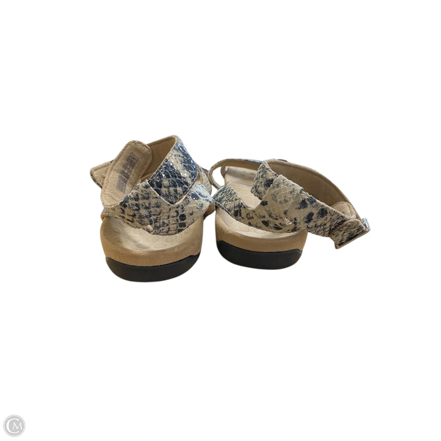 Sandals Flats By Vionic In Snakeskin Print, Size: 7