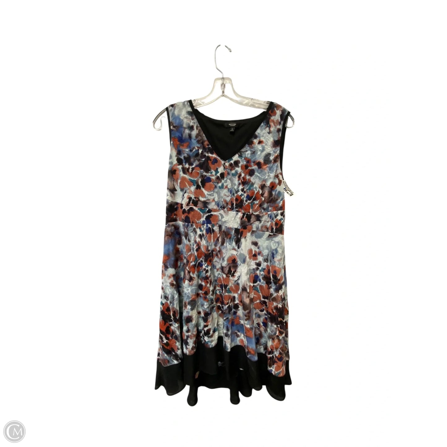 Dress Casual Short By Simply Vera In Black & Red, Size: Lp