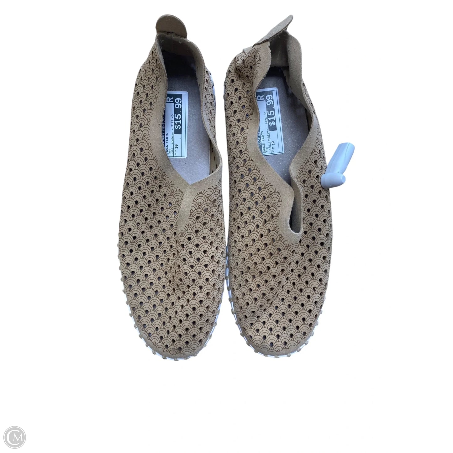 Shoes Flats By Clothes Mentor In Tan, Size: 10