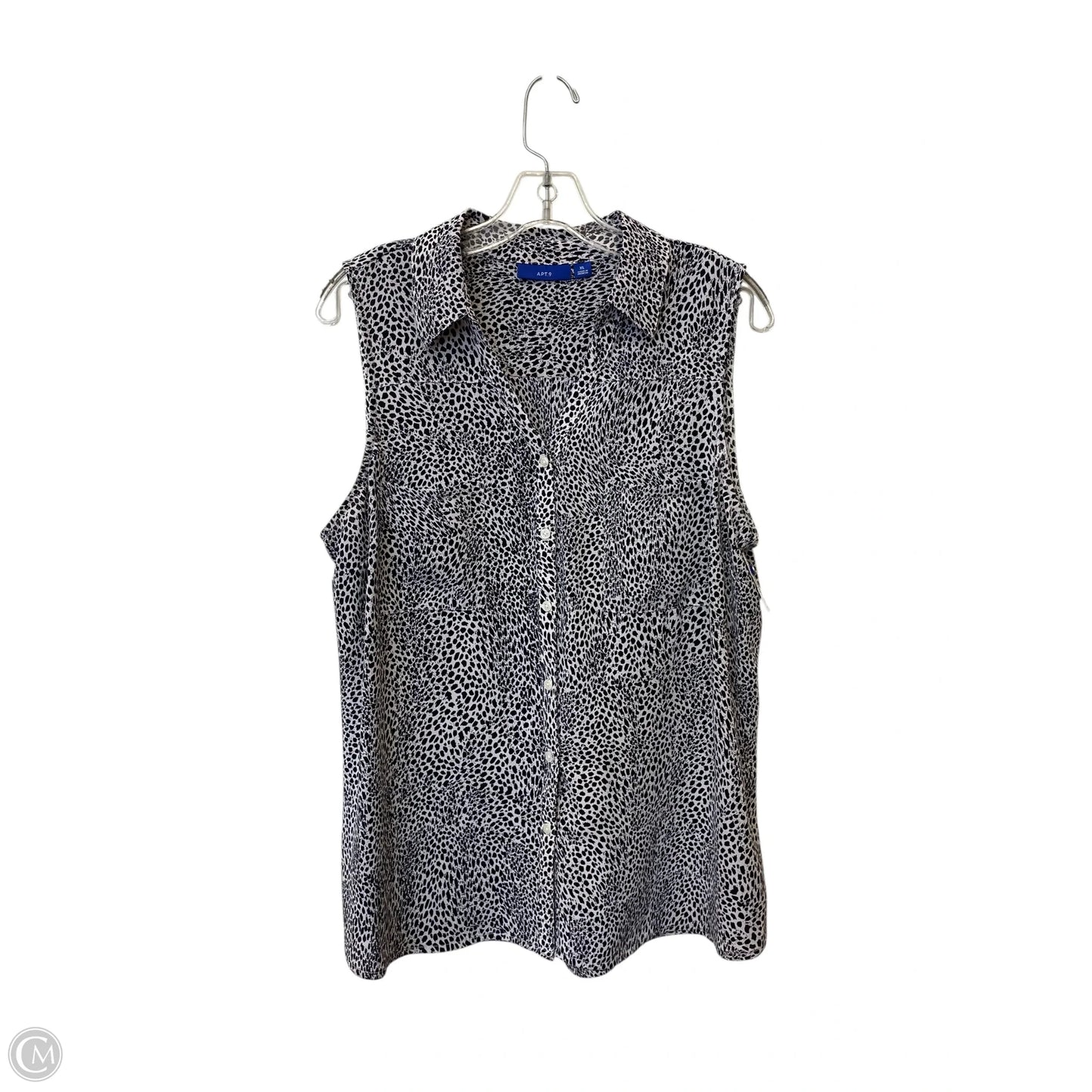 Top Sleeveless By Apt 9 In Animal Print, Size: Xl