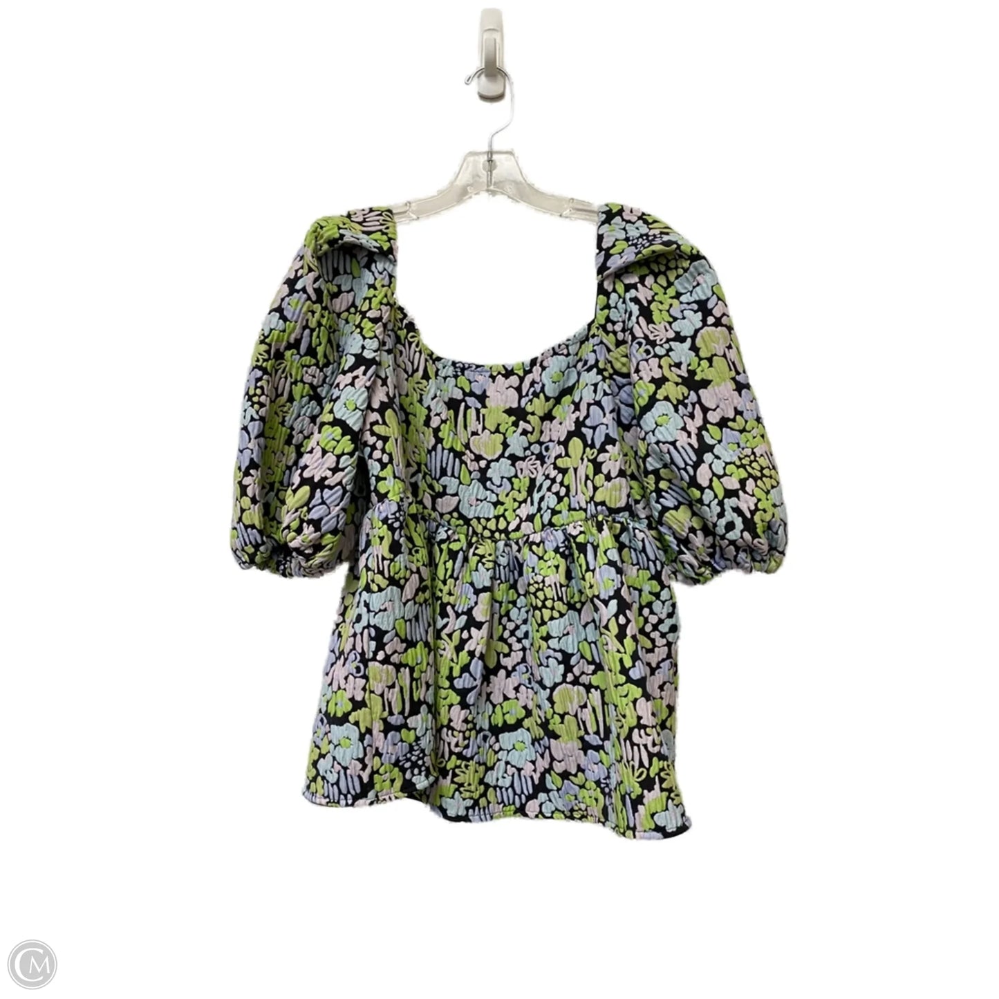 Top Short Sleeve By Cmb In Floral Print, Size: S