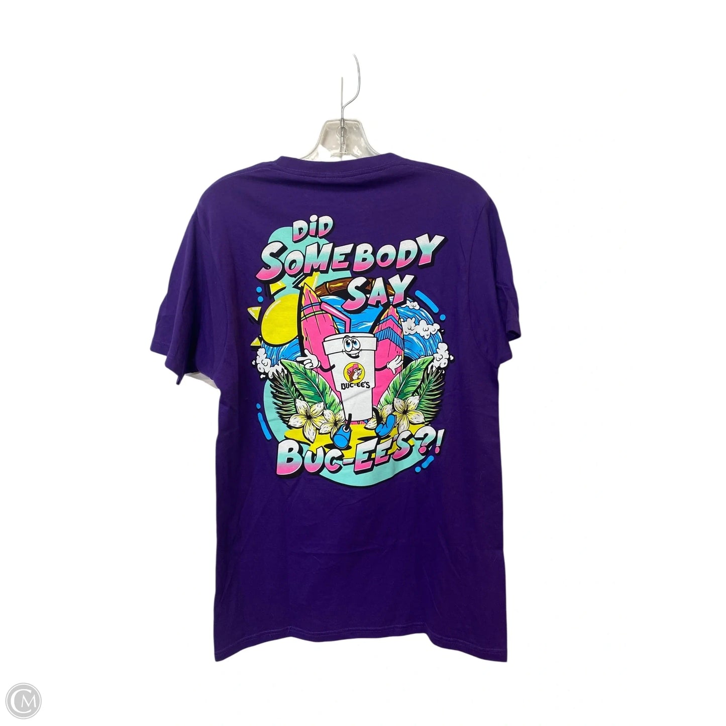 Top Short Sleeve By Cme In Purple, Size: M