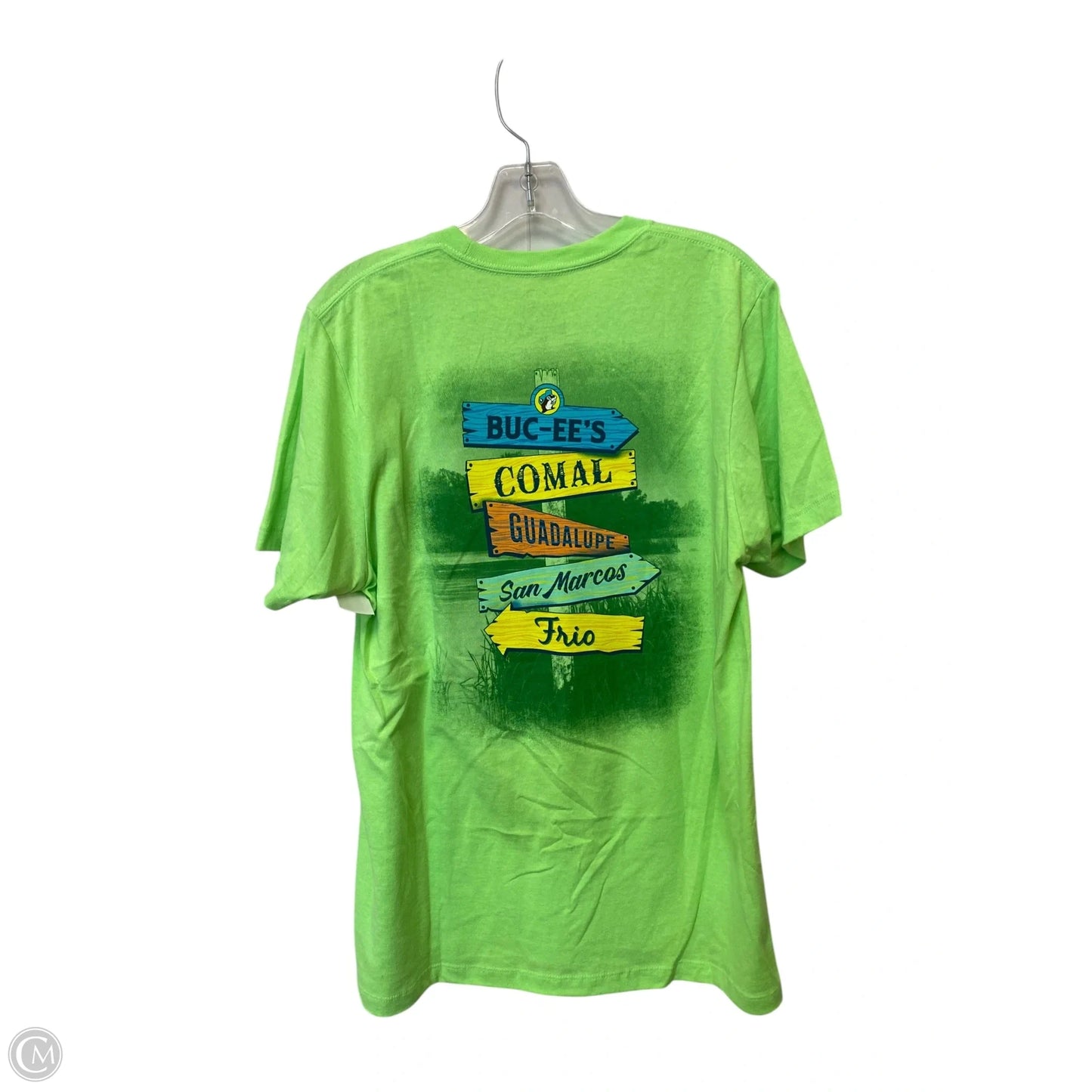 Top Short Sleeve By Cme In Green, Size: M