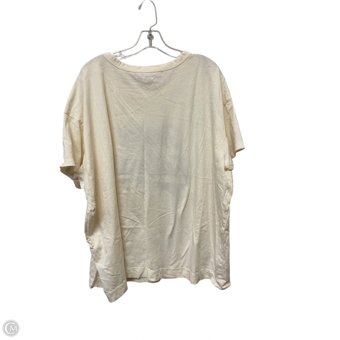 Top Short Sleeve Basic By Old Navy In Cream, Size: 3x