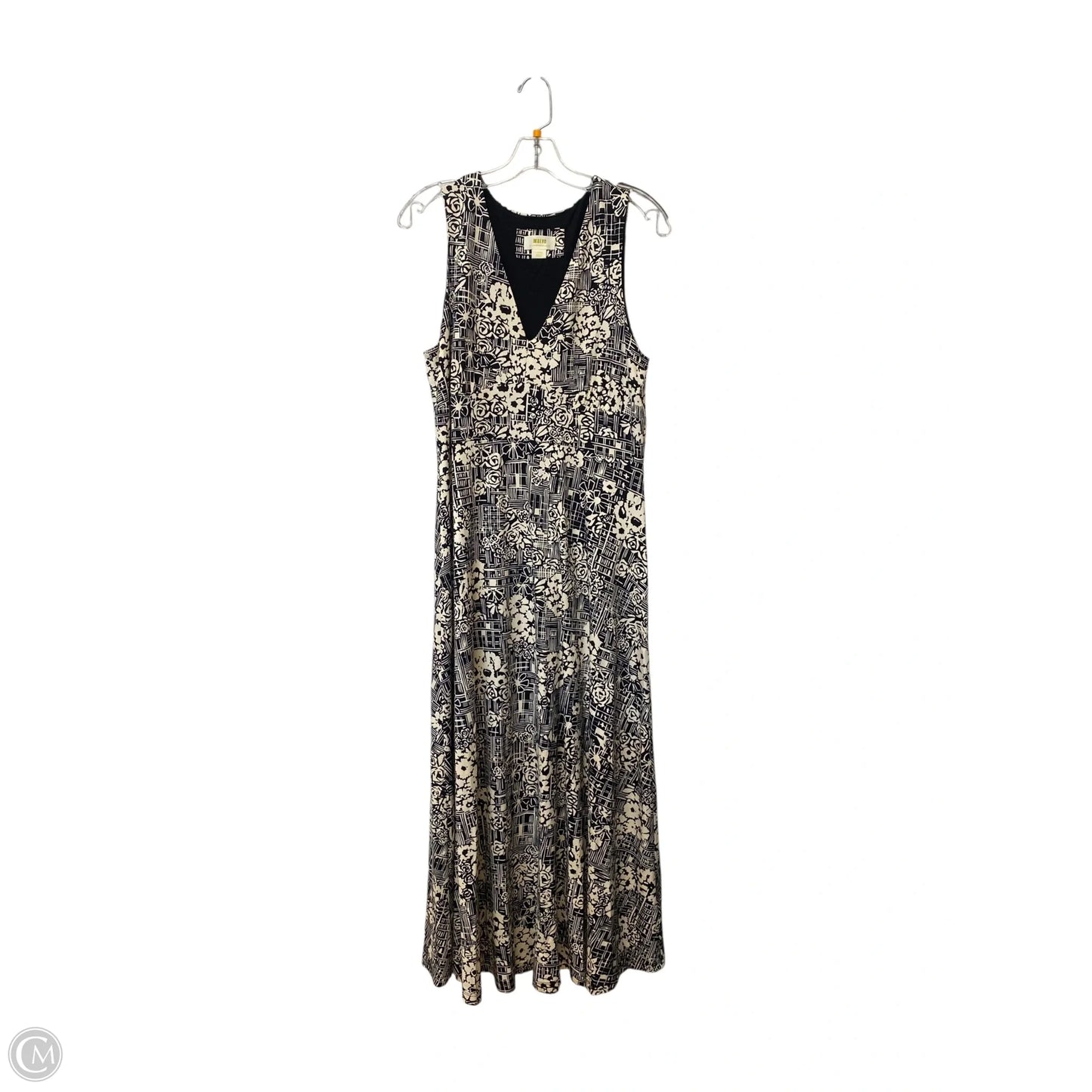 Dress Casual Maxi By Maeve In Black & Cream, Size: L