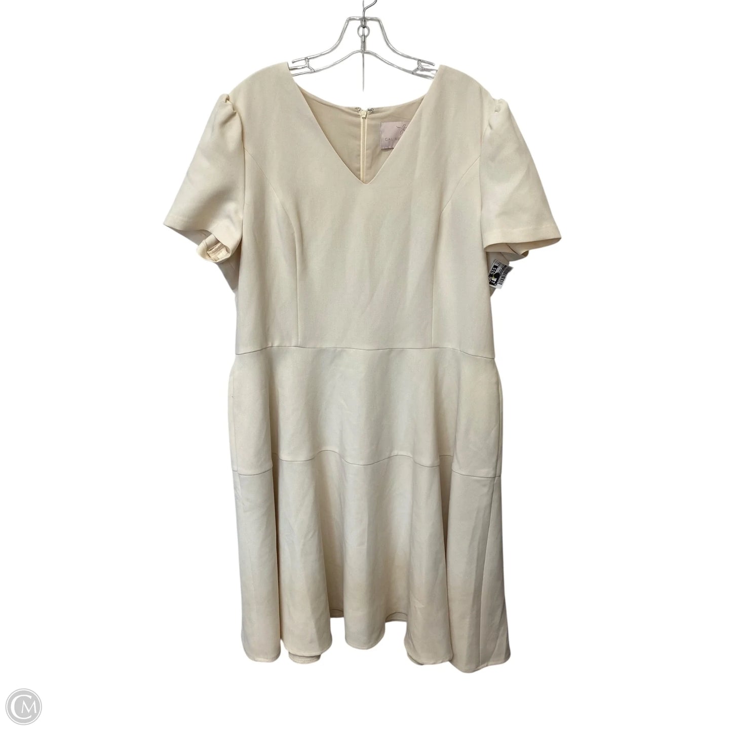 Dress Party Midi By Clothes Mentor In Cream, Size: 20