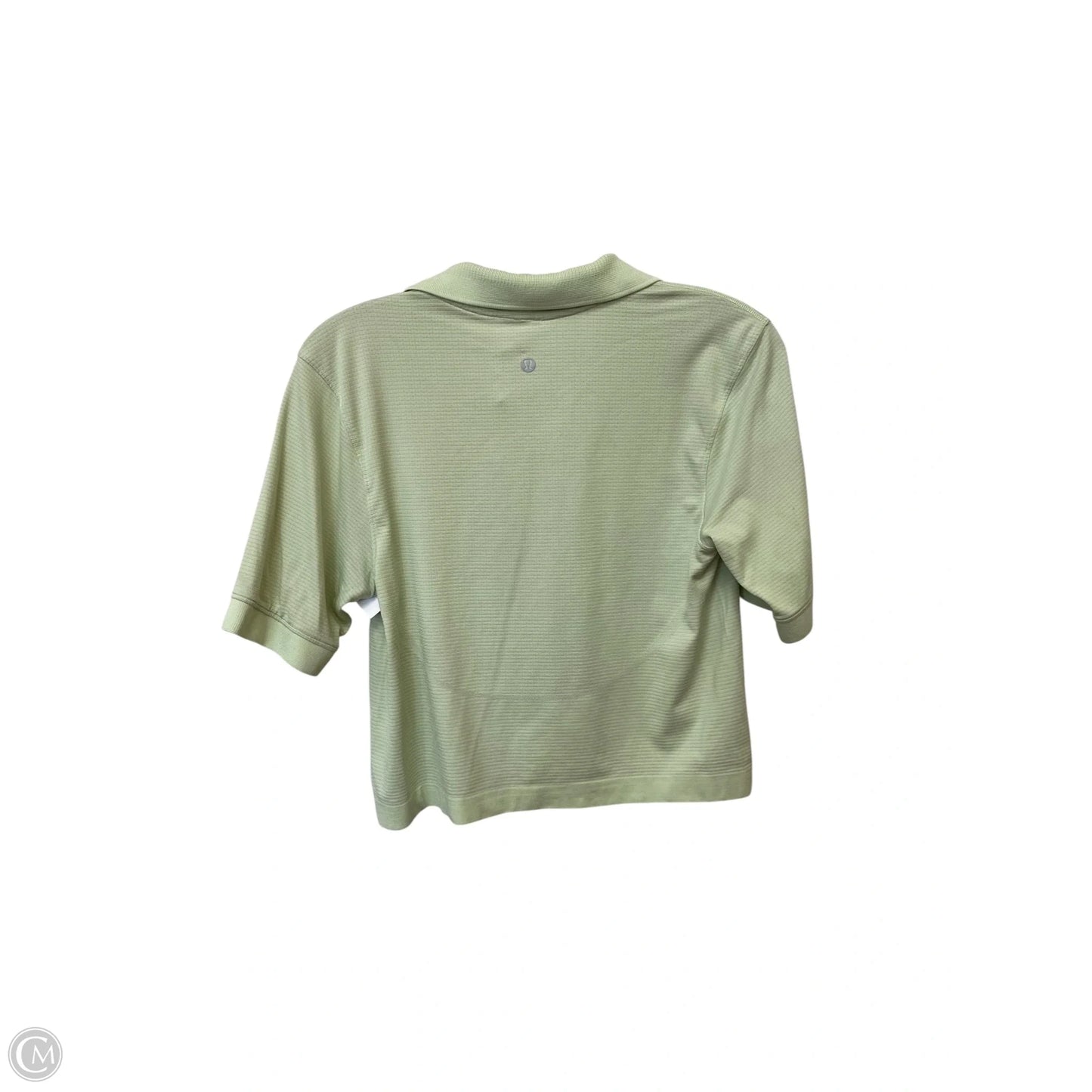 Athletic Top Short Sleeve By Lululemon In Green, Size: 4