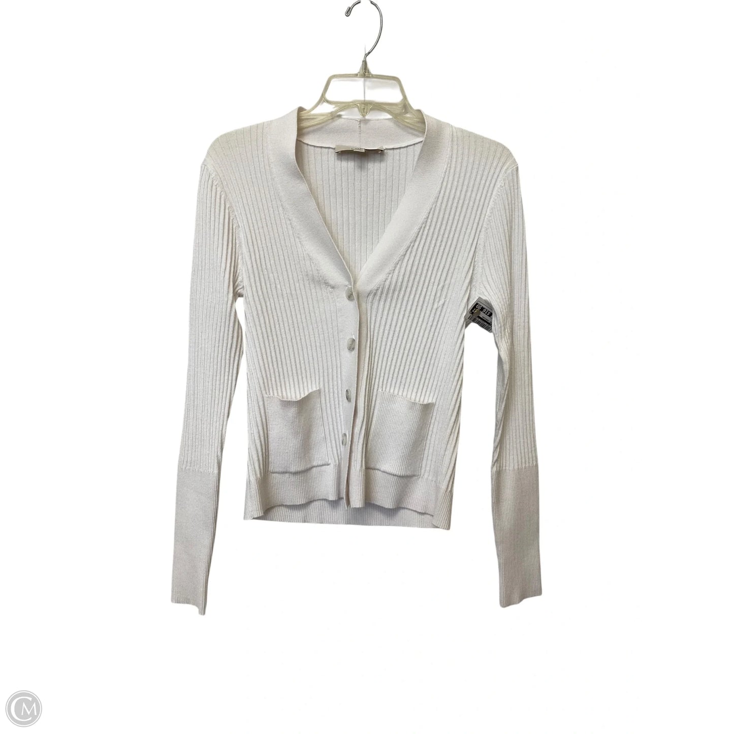 Sweater Cardigan By Loft In White, Size: S