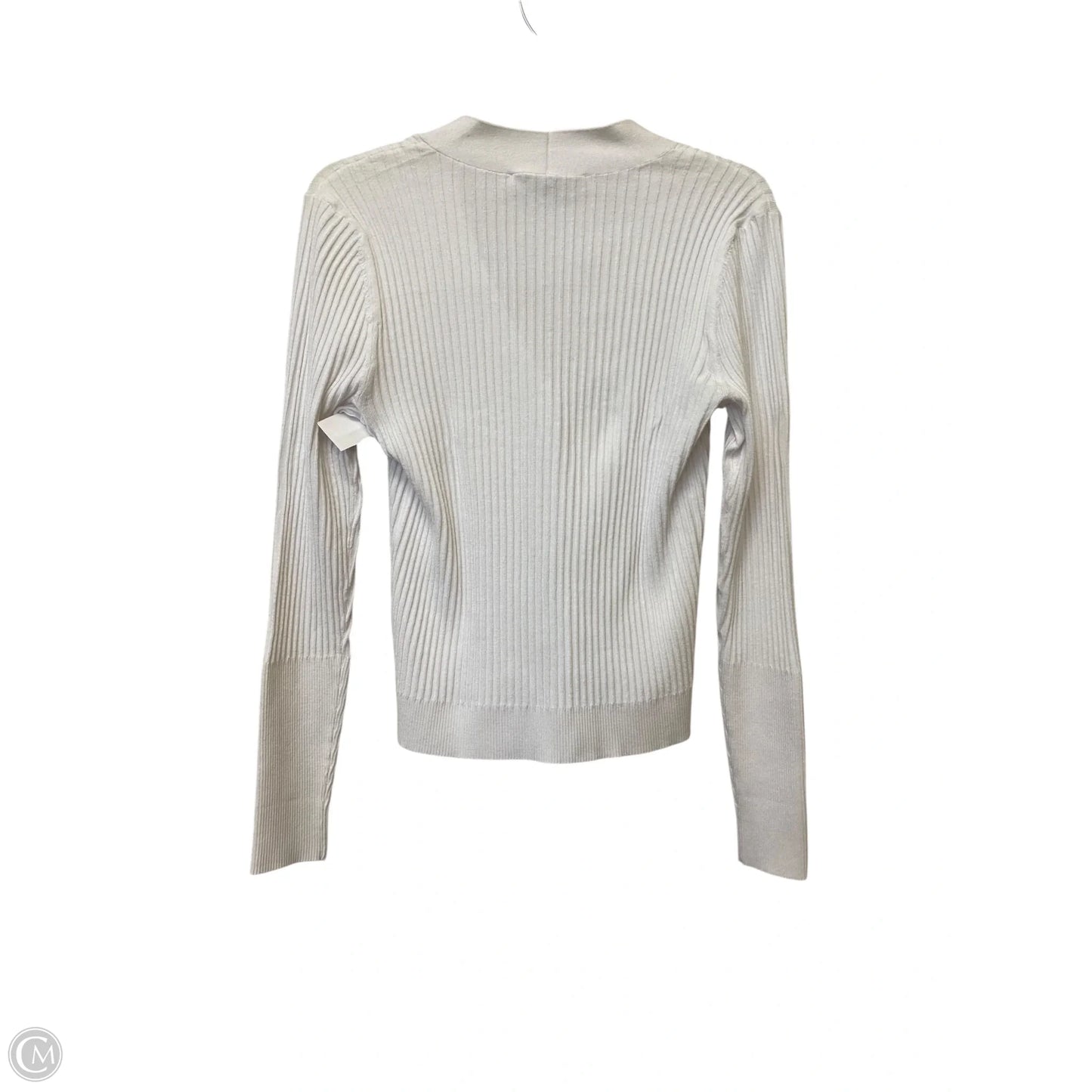 Sweater Cardigan By Loft In White, Size: S