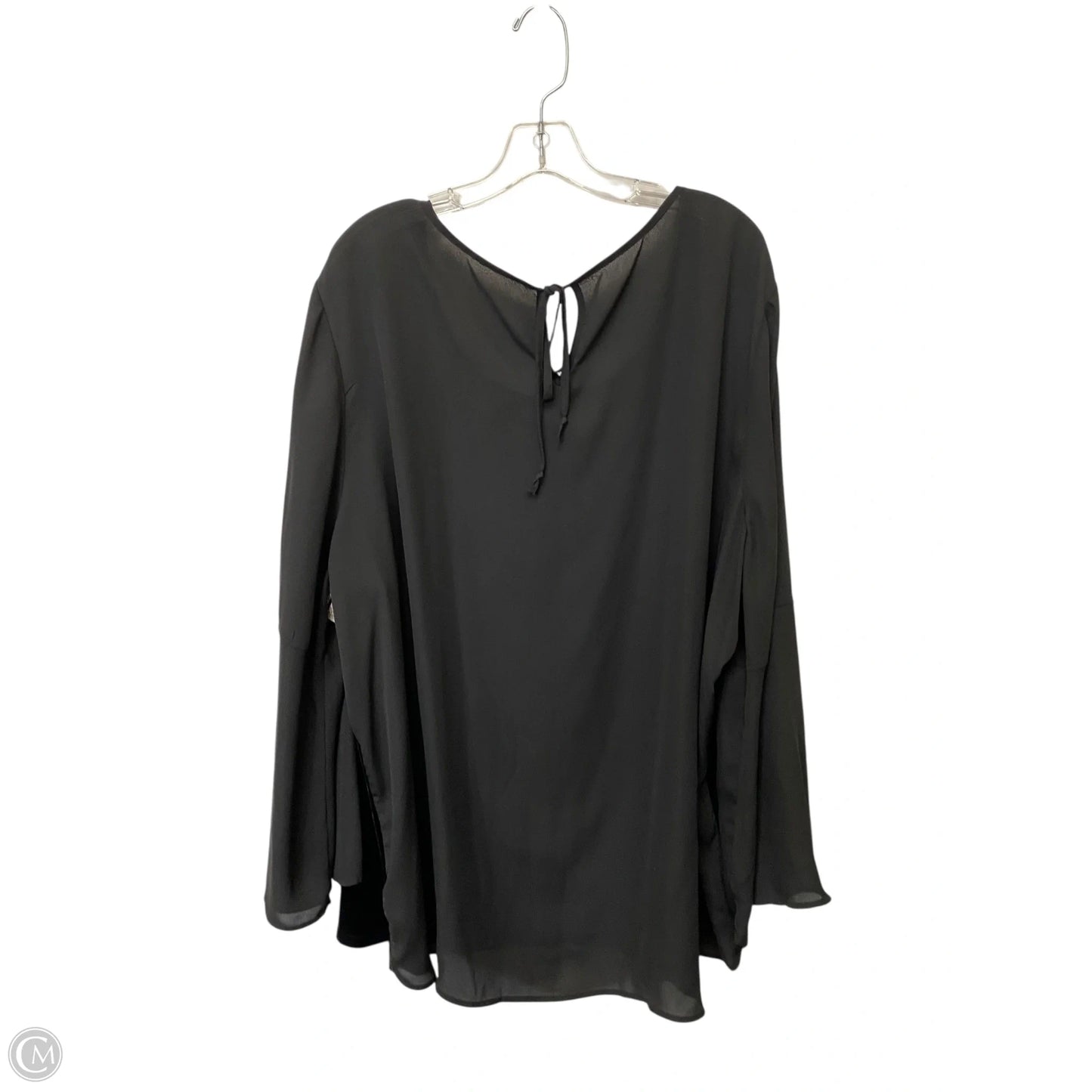 Top Long Sleeve By Cmf In Black, Size: 3x