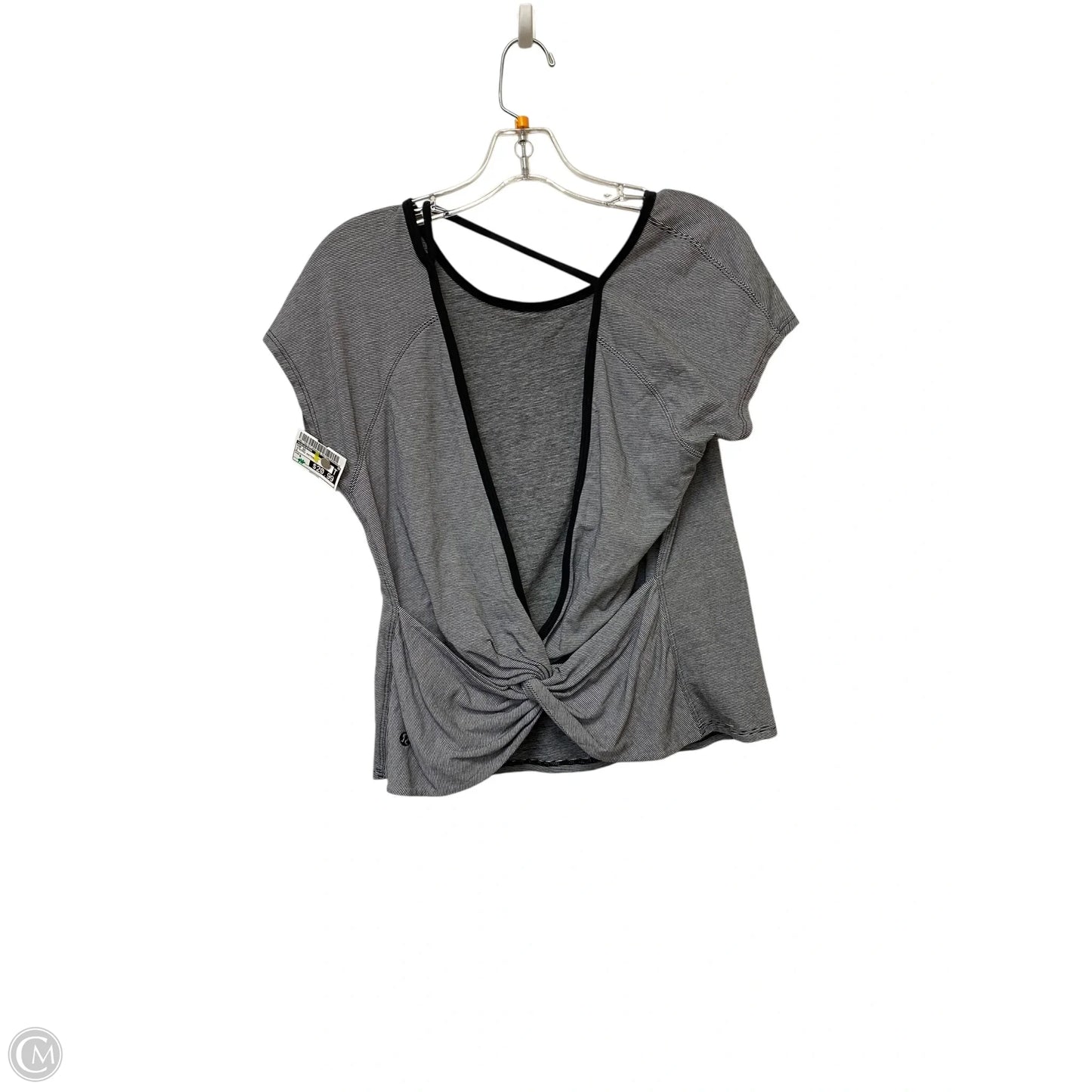 Top Short Sleeve By Lululemon In Striped Pattern, Size: 6