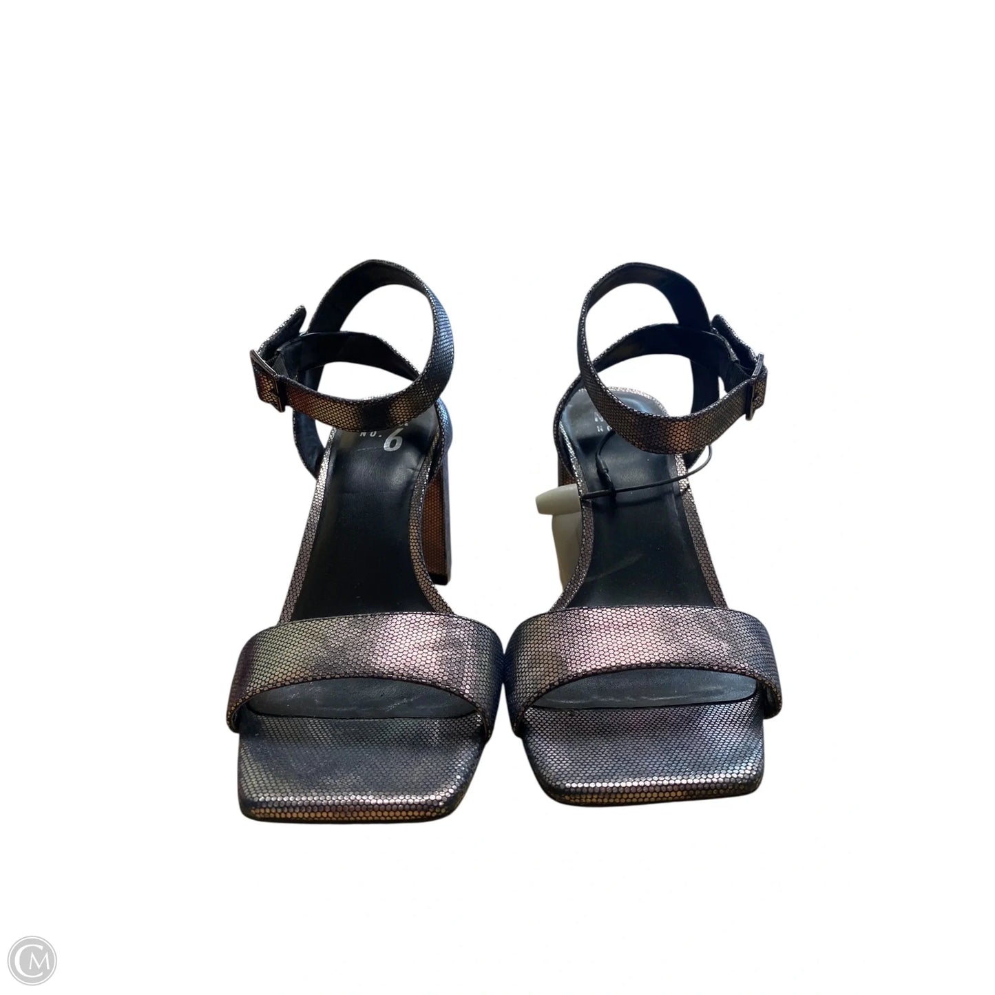 Shoes Heels Block By Mix No 6 In Silver, Size: 8
