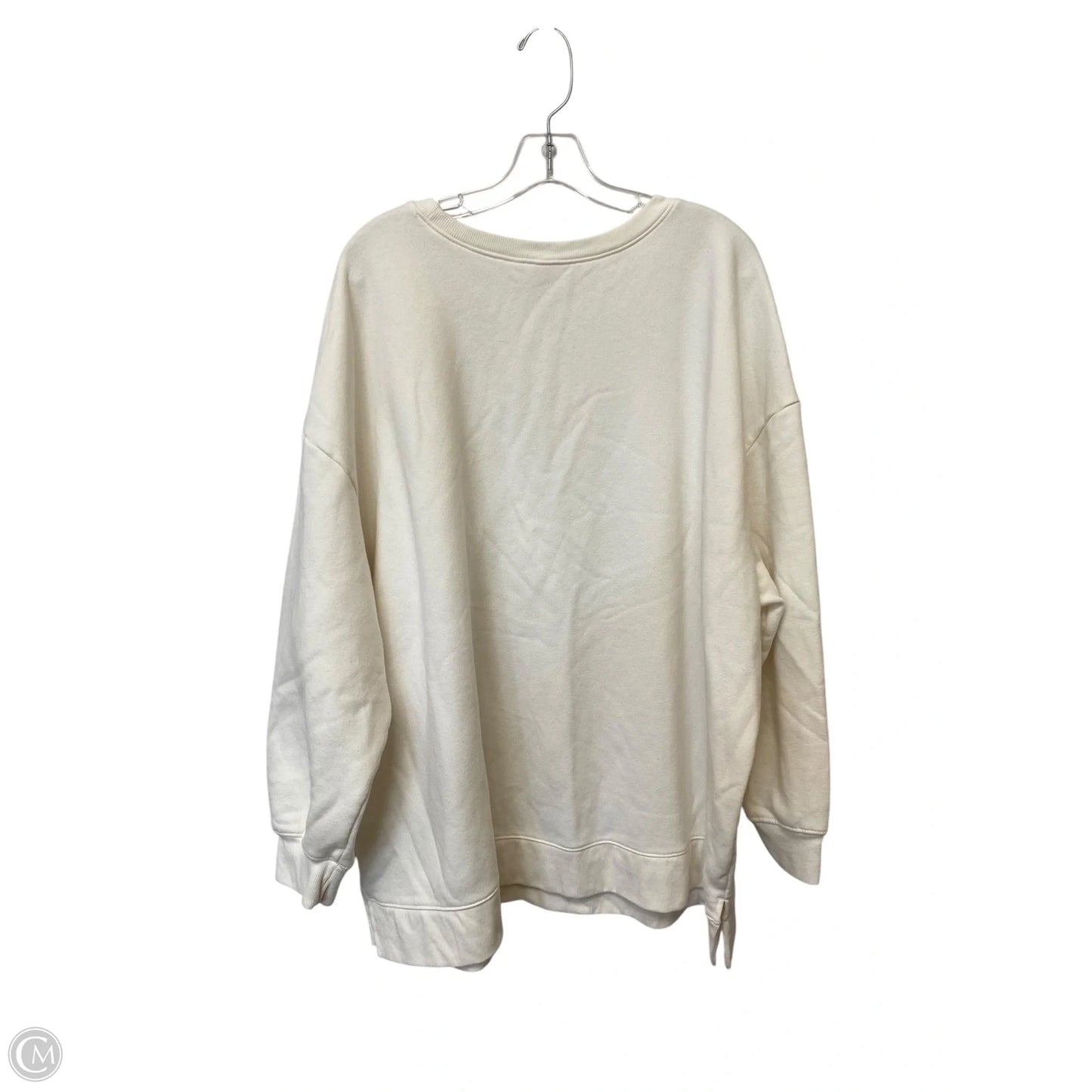 Sweatshirt Crewneck By Terra & Sky In Cream, Size: 4x