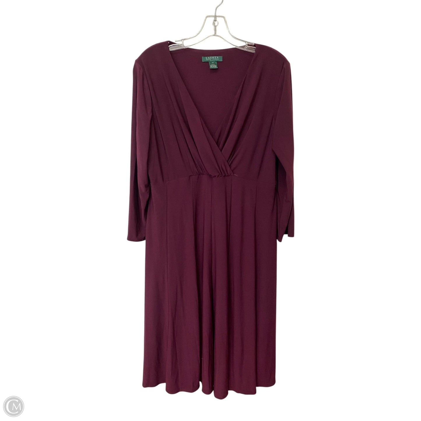 Dress Casual Midi By Lauren By Ralph Lauren In Purple, Size: 16