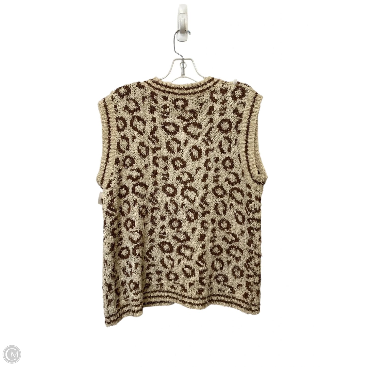 Vest Sweater By Clothes Mentor In Animal Print, Size: M