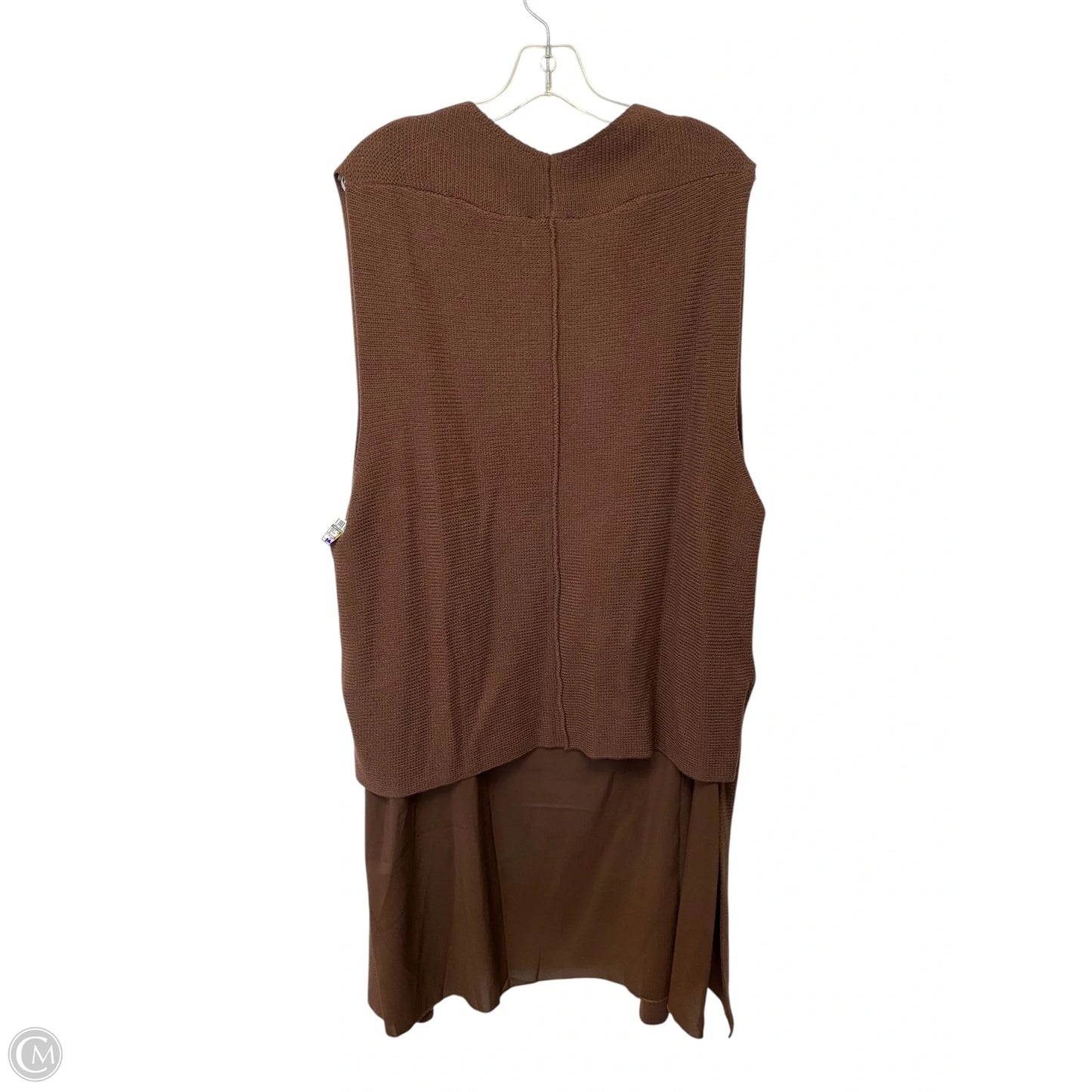 Vest Sweater By Antthony In Brown, Size: 2x