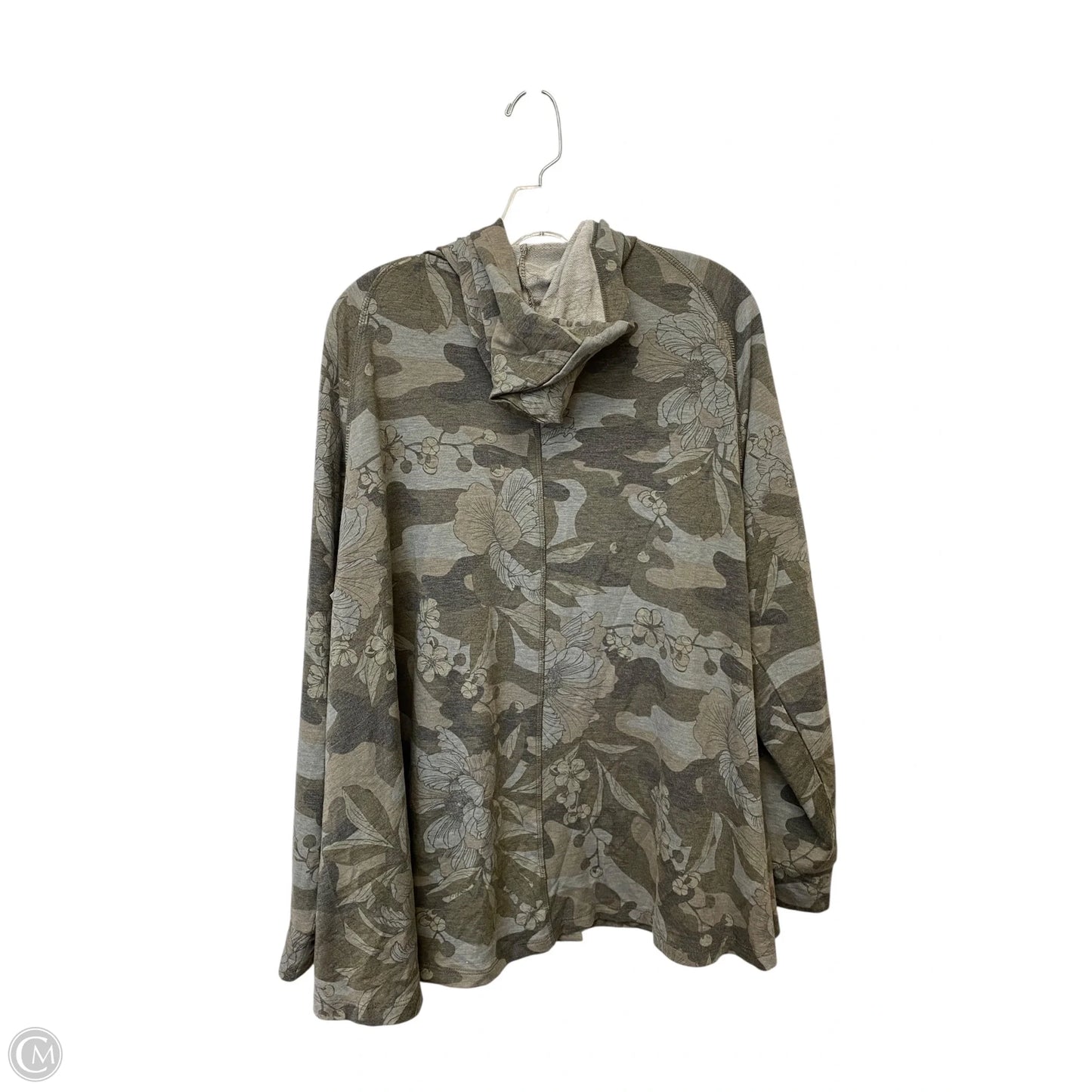 Jacket Fleece By Dg2 In Camouflage Print, Size: 1x