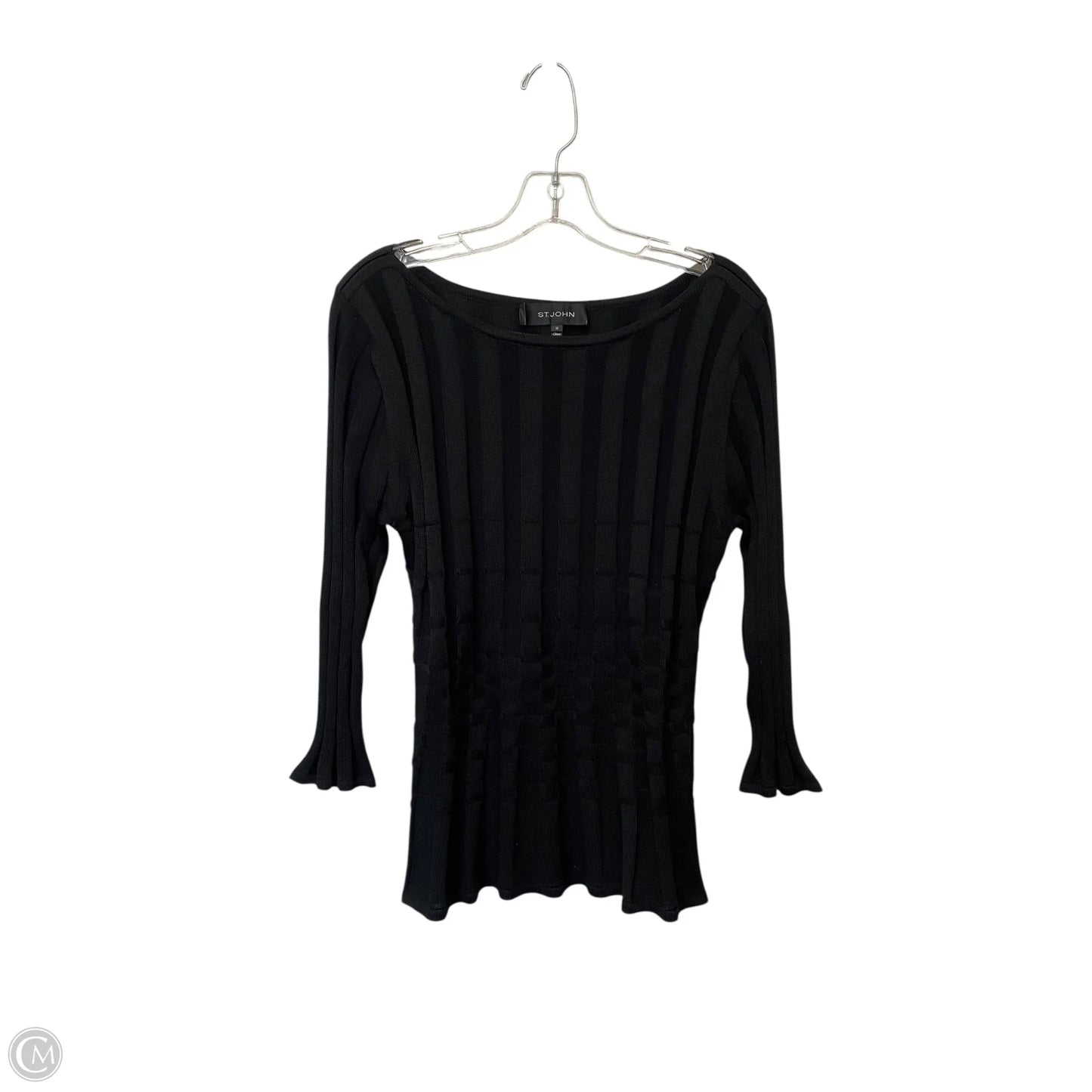 Top Long Sleeve Luxury Designer By St John Collection In Black, Size: M