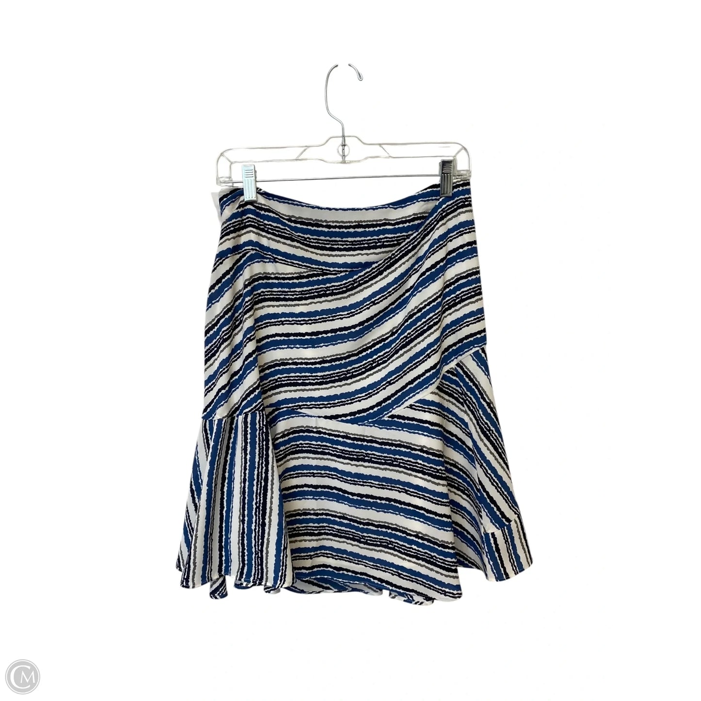 Skirt Midi By Loft In Striped Pattern, Size: 8
