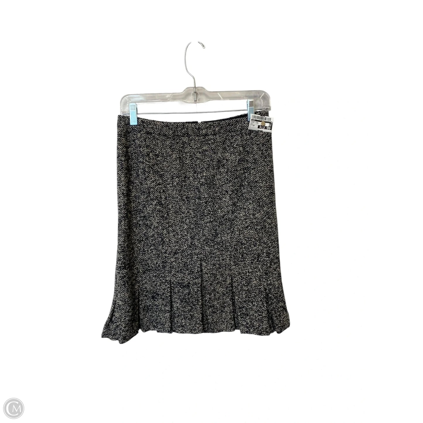 Skirt Midi By Loft In Black & Grey, Size: 2p