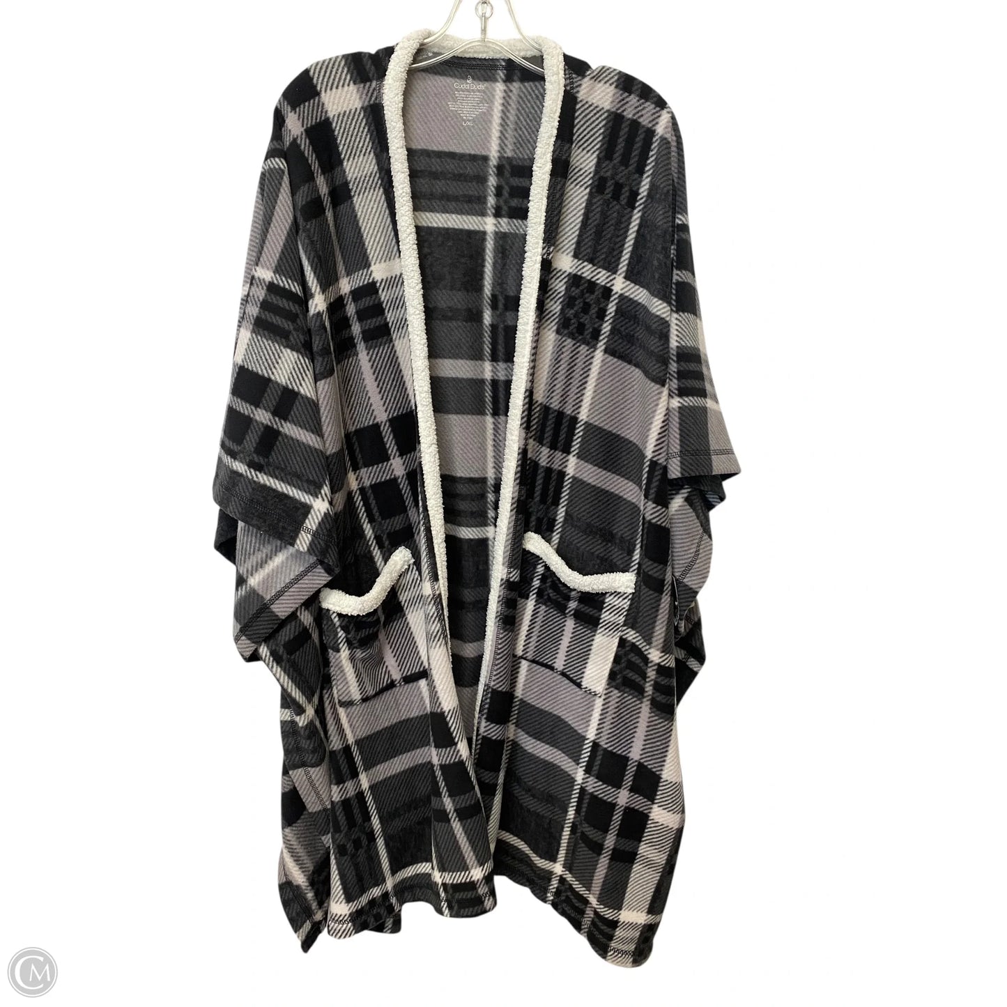 Cardigan By Cuddl Duds In Plaid Pattern, Size: L
