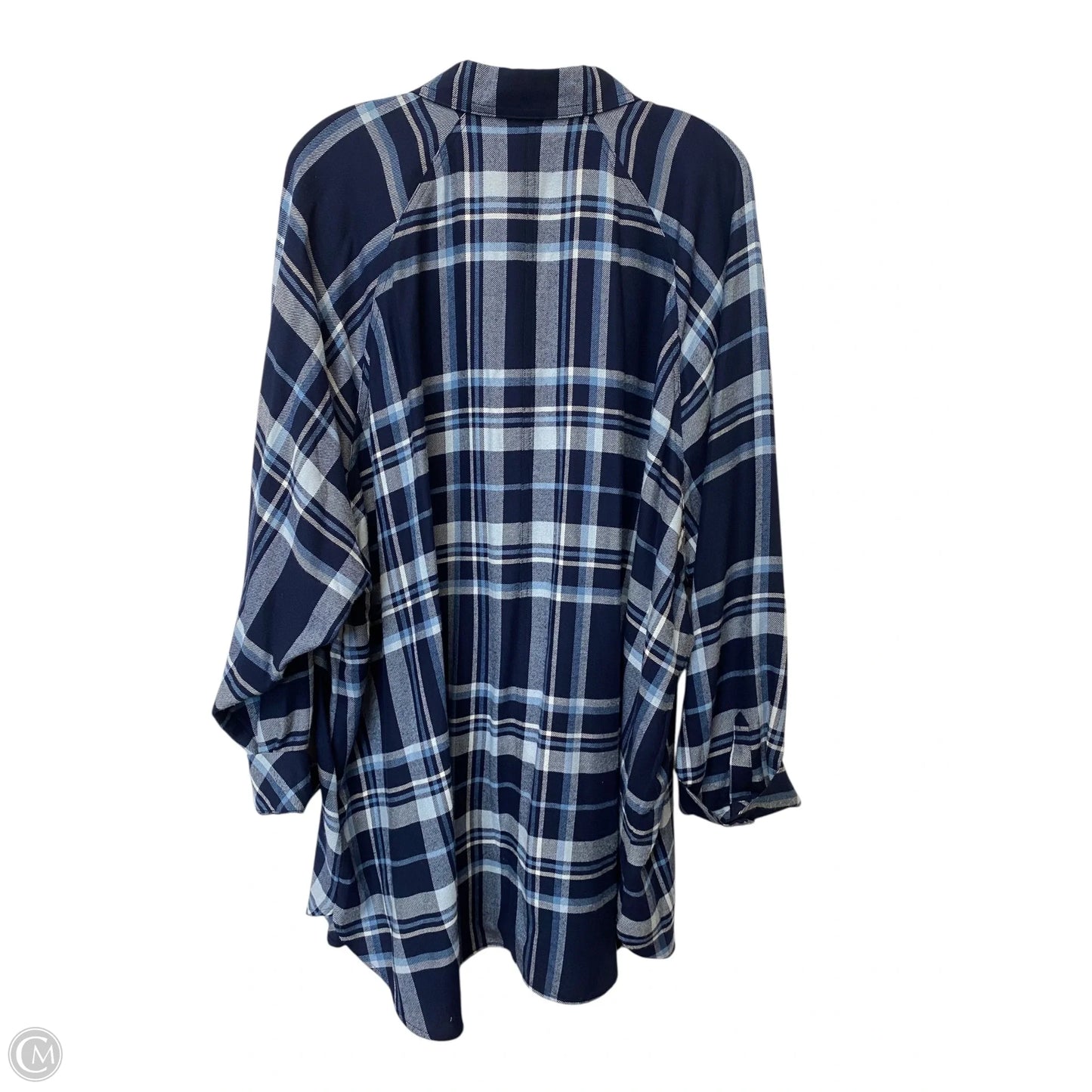 Top Long Sleeve By West Bound In Blue, Size: 3x