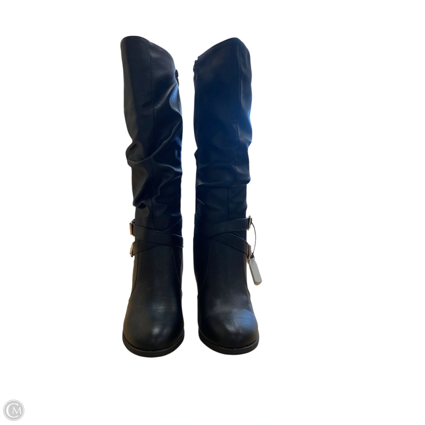 Boots Mid-calf Heels By Cme In Black, Size: 7