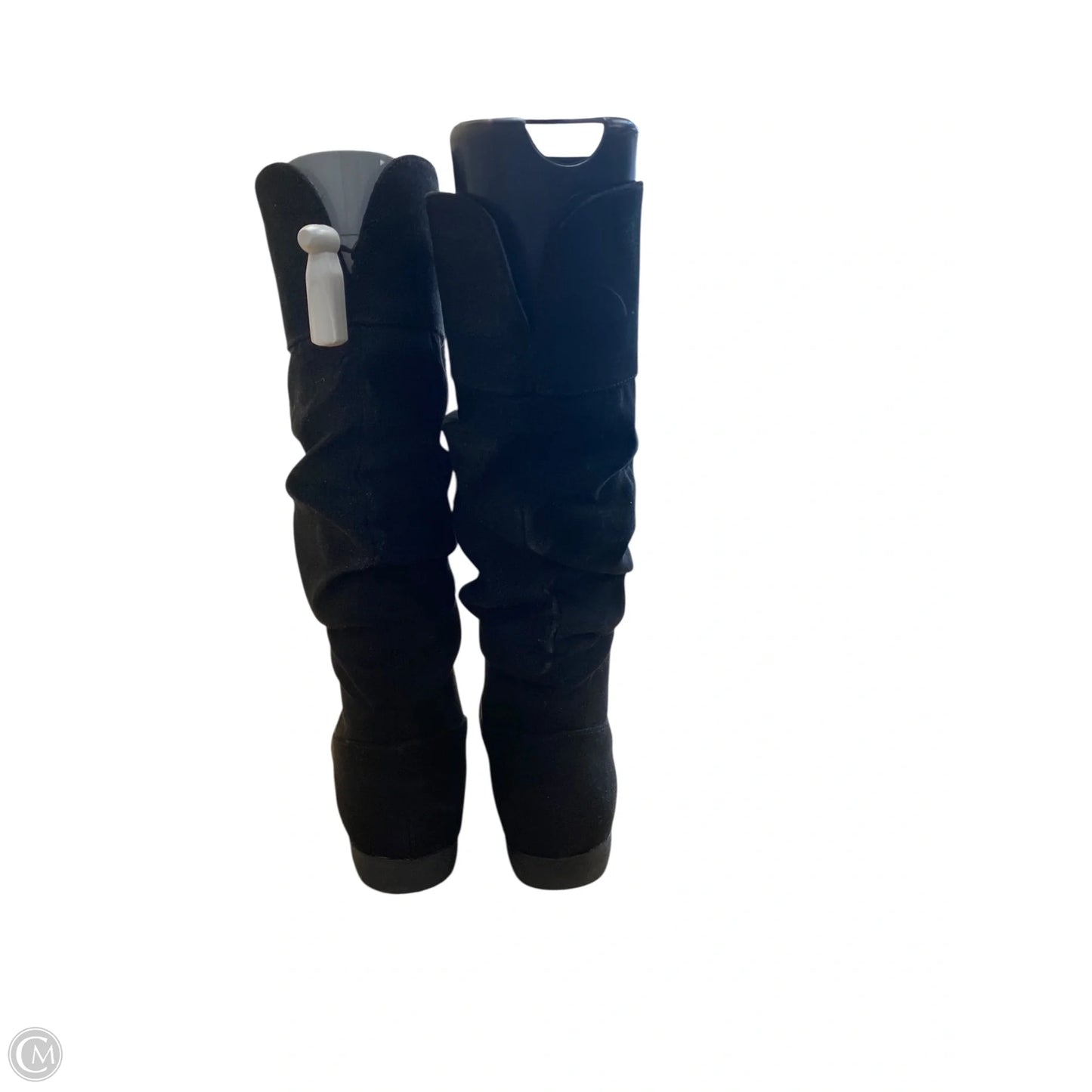 Boots Mid-calf Flats By Cmf In Black, Size: 6.5