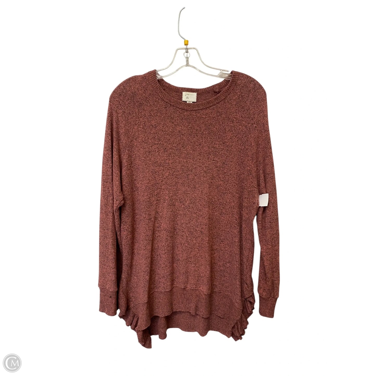 Top Long Sleeve Basic By Anthropologie In Pink, Size: S