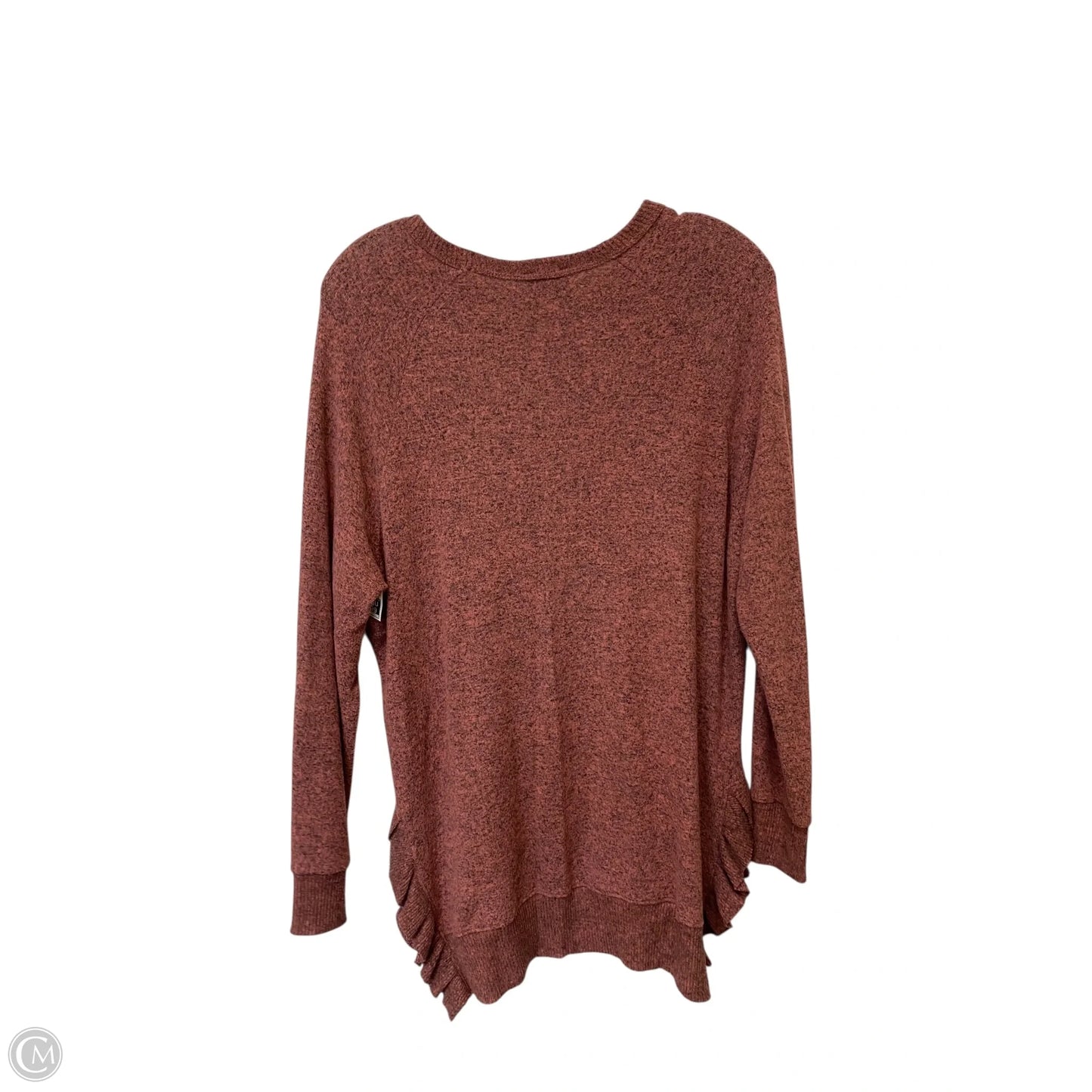Top Long Sleeve Basic By Anthropologie In Pink, Size: S